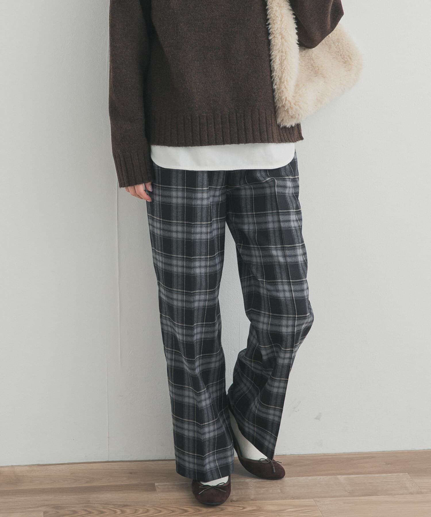 URBAN RESEARCH DOORS「『UR TECH』チェックストレートイージーパンツ」|その他|