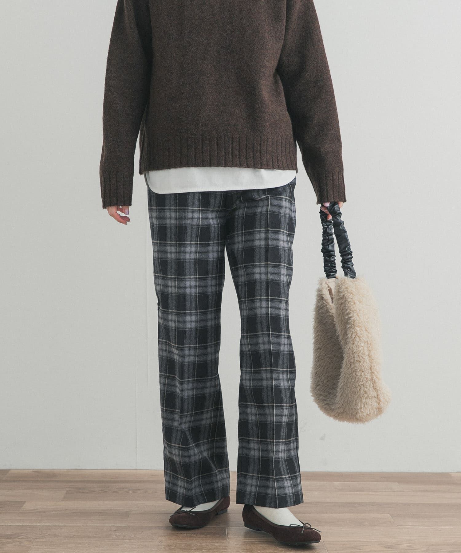 URBAN RESEARCH DOORS「『UR TECH』チェックストレートイージーパンツ」|その他|