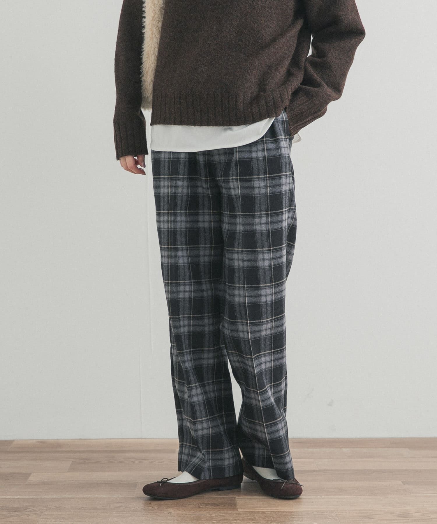 URBAN RESEARCH DOORS「『UR TECH』チェックストレートイージーパンツ」|その他|