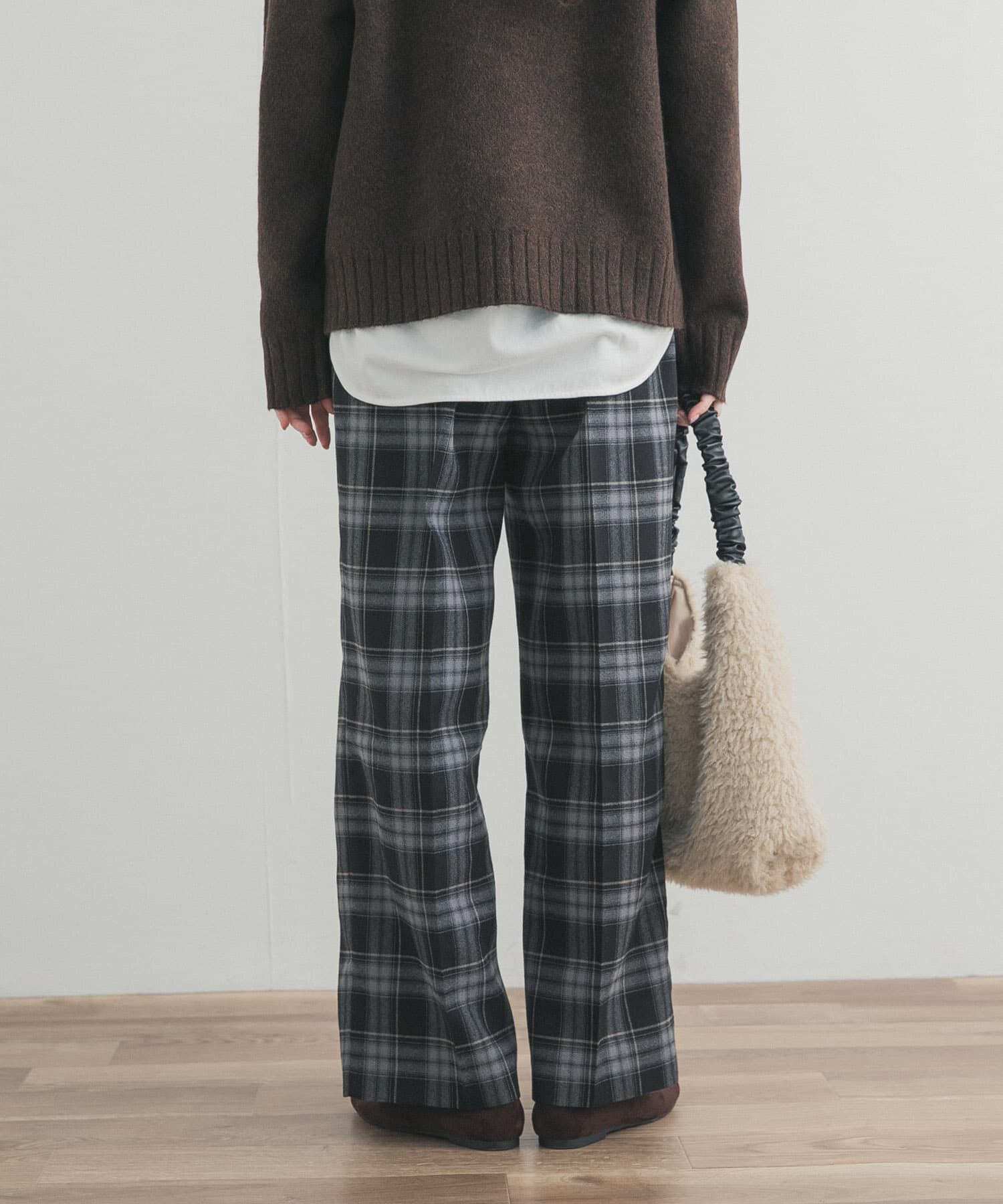 URBAN RESEARCH DOORS「『UR TECH』チェックストレートイージーパンツ」|その他|