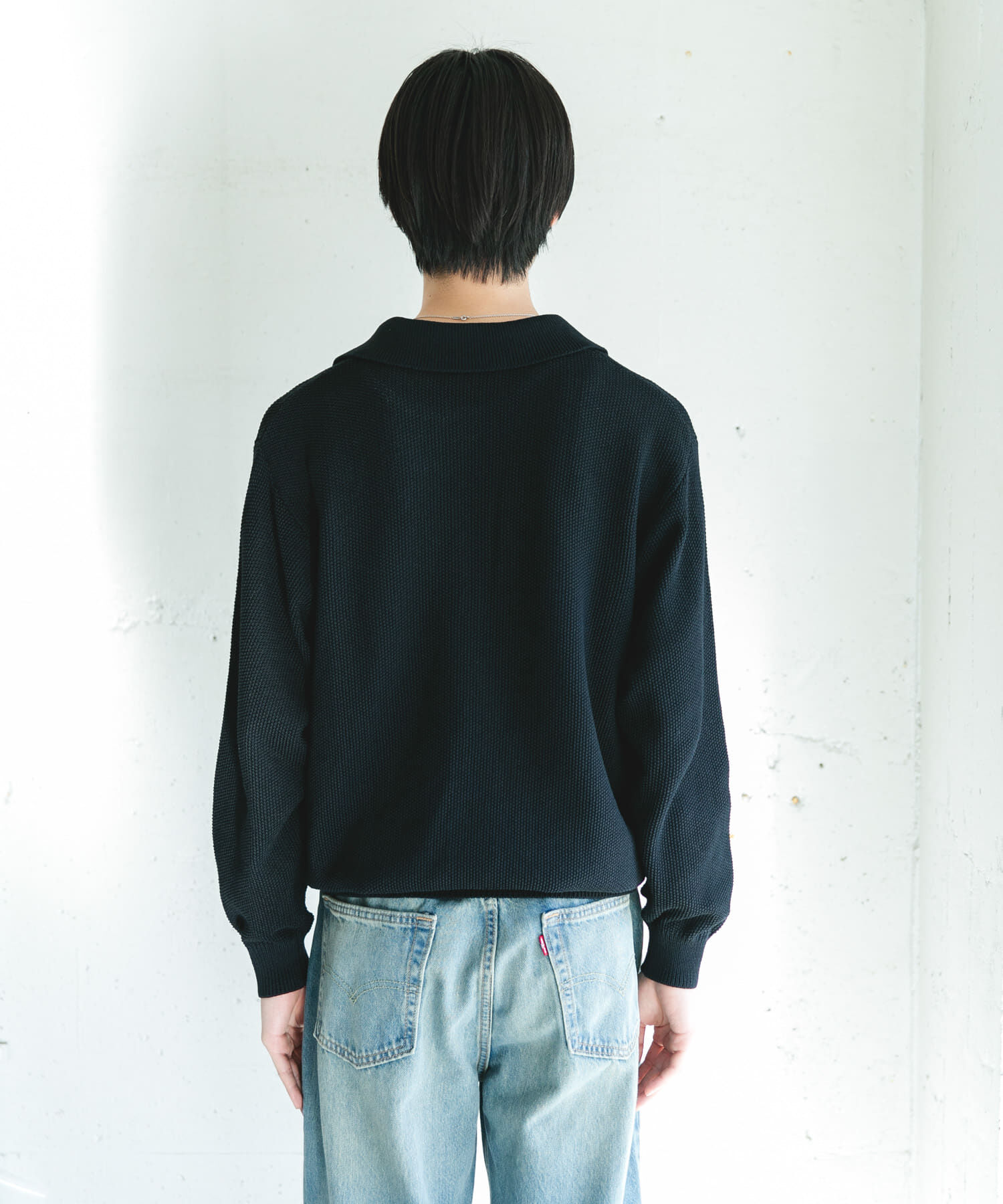 URBAN RESEARCH DOORS「『吸水速乾/防ｼﾜ/ｲｰｼﾞｰｹｱ/UVｶｯﾄ』DRYMIX ｶﾉｺﾛﾝｸﾞｽﾘｰ 」|ニット・セーター|