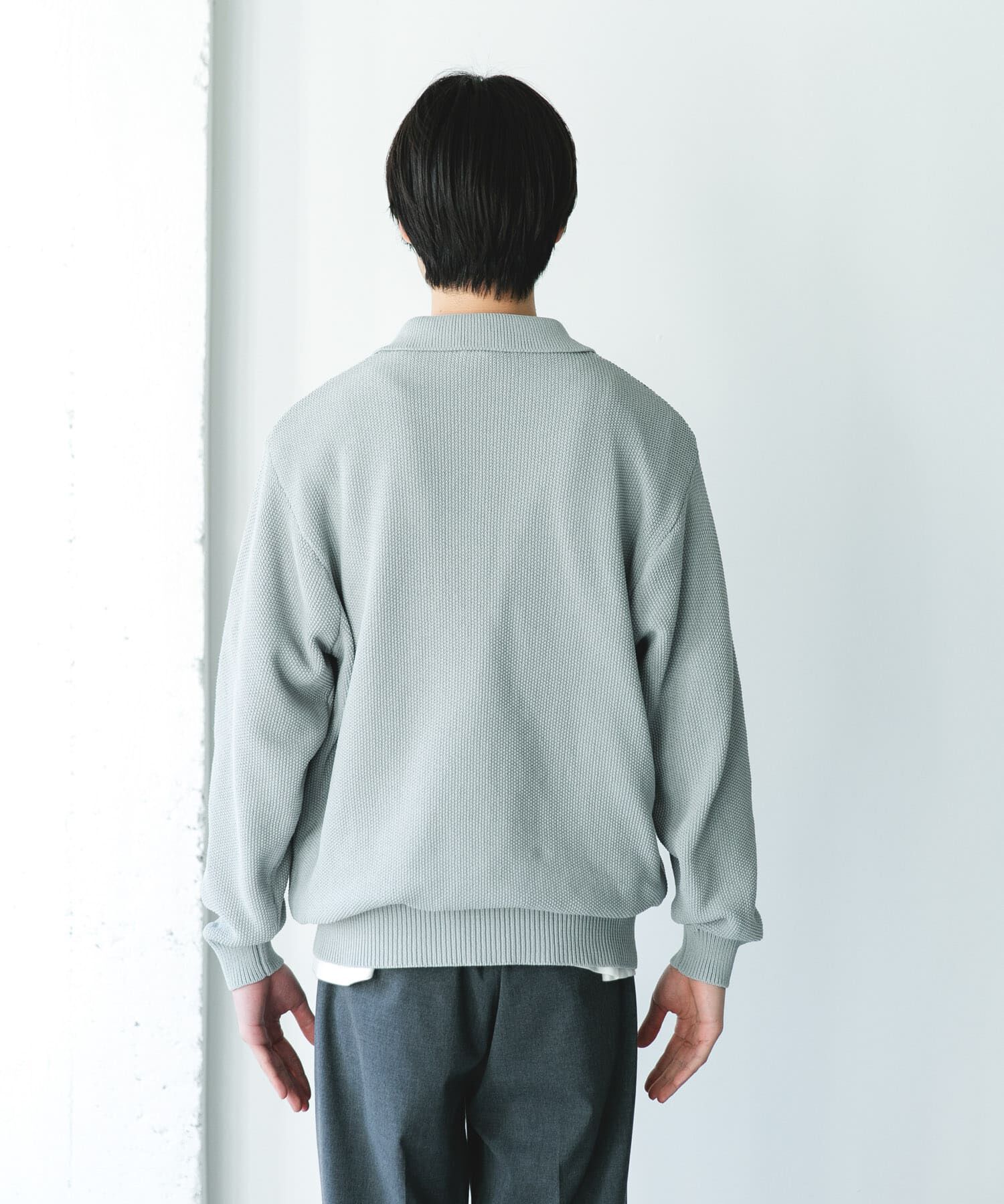 URBAN RESEARCH DOORS「『吸水速乾/防ｼﾜ/ｲｰｼﾞｰｹｱ/UVｶｯﾄ』DRYMIX ｶﾉｺﾛﾝｸﾞｽﾘｰ 」|ニット・セーター|