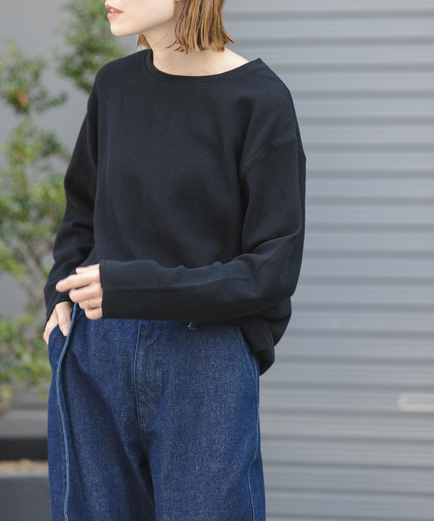 URBAN RESEARCH DOORS「FORK&SPOON　メッシュロングスリーブプルオーバー」|Tシャツ・カットソー|