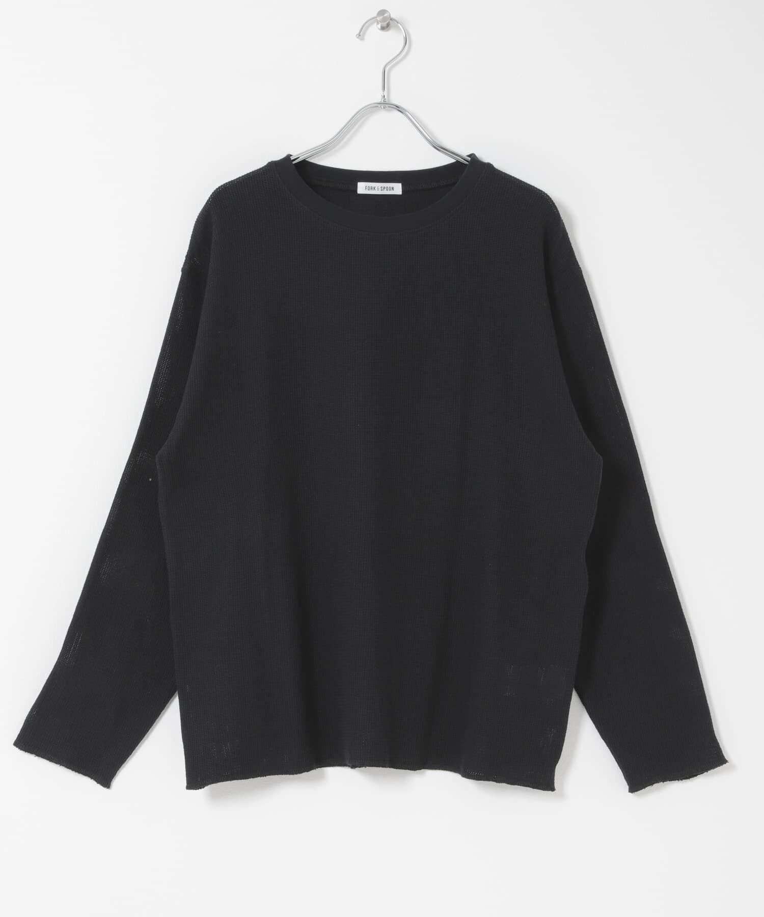 URBAN RESEARCH DOORS「FORK&SPOON　メッシュロングスリーブプルオーバー」|Tシャツ・カットソー|