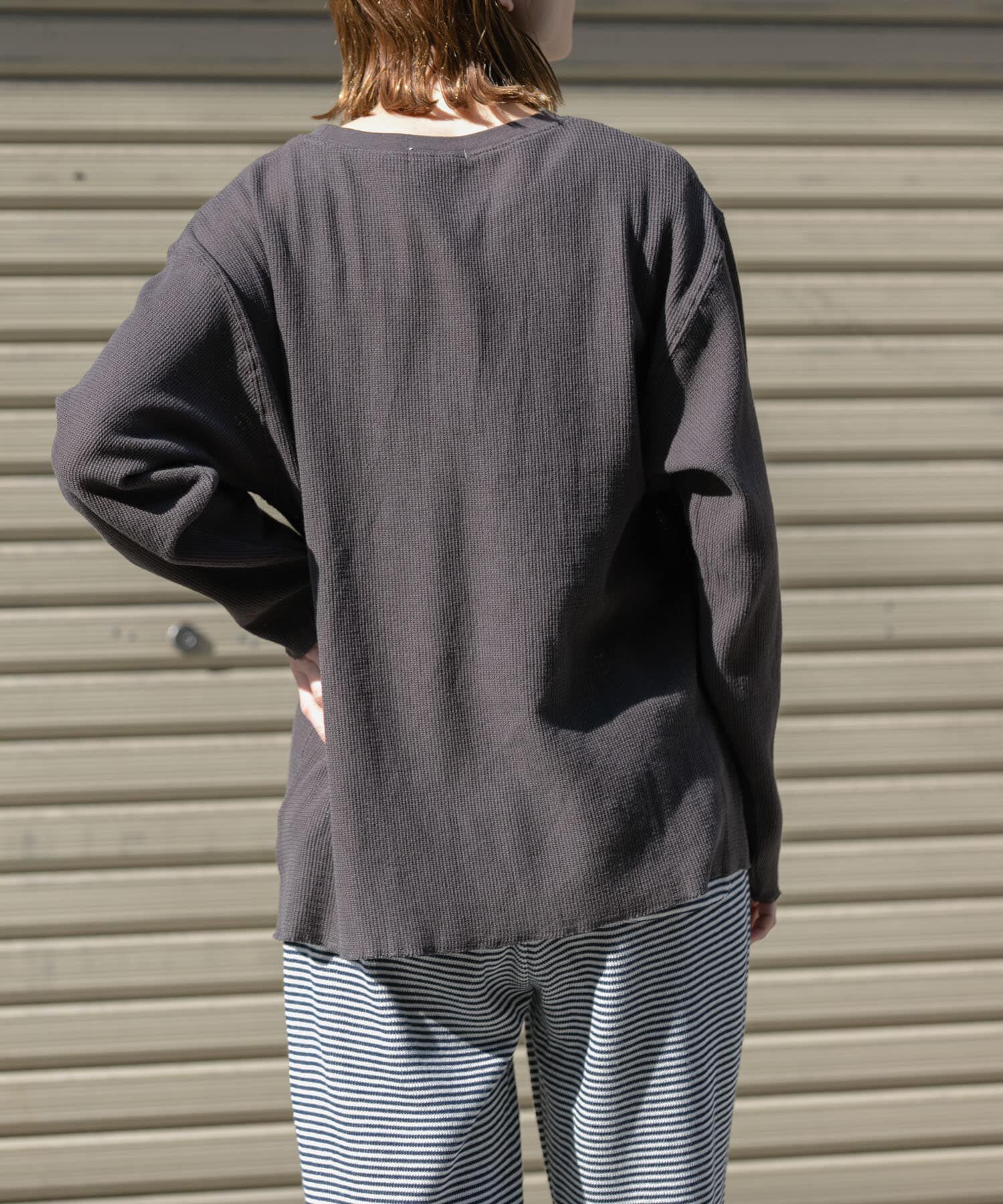 URBAN RESEARCH DOORS「FORK&SPOON　メッシュロングスリーブプルオーバー」|Tシャツ・カットソー|