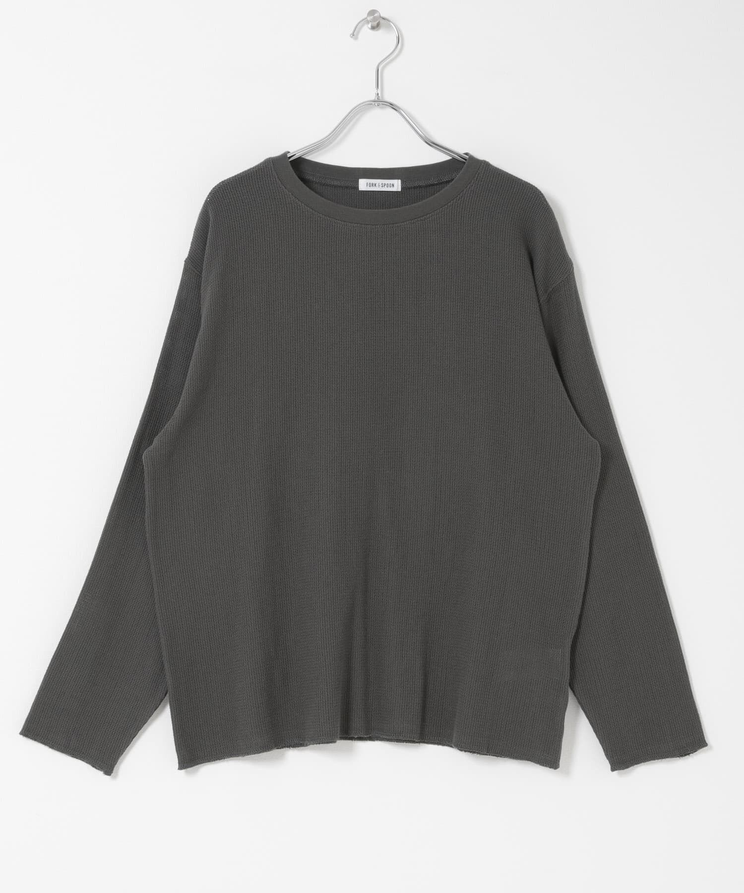 URBAN RESEARCH DOORS「FORK&SPOON　メッシュロングスリーブプルオーバー」|Tシャツ・カットソー|