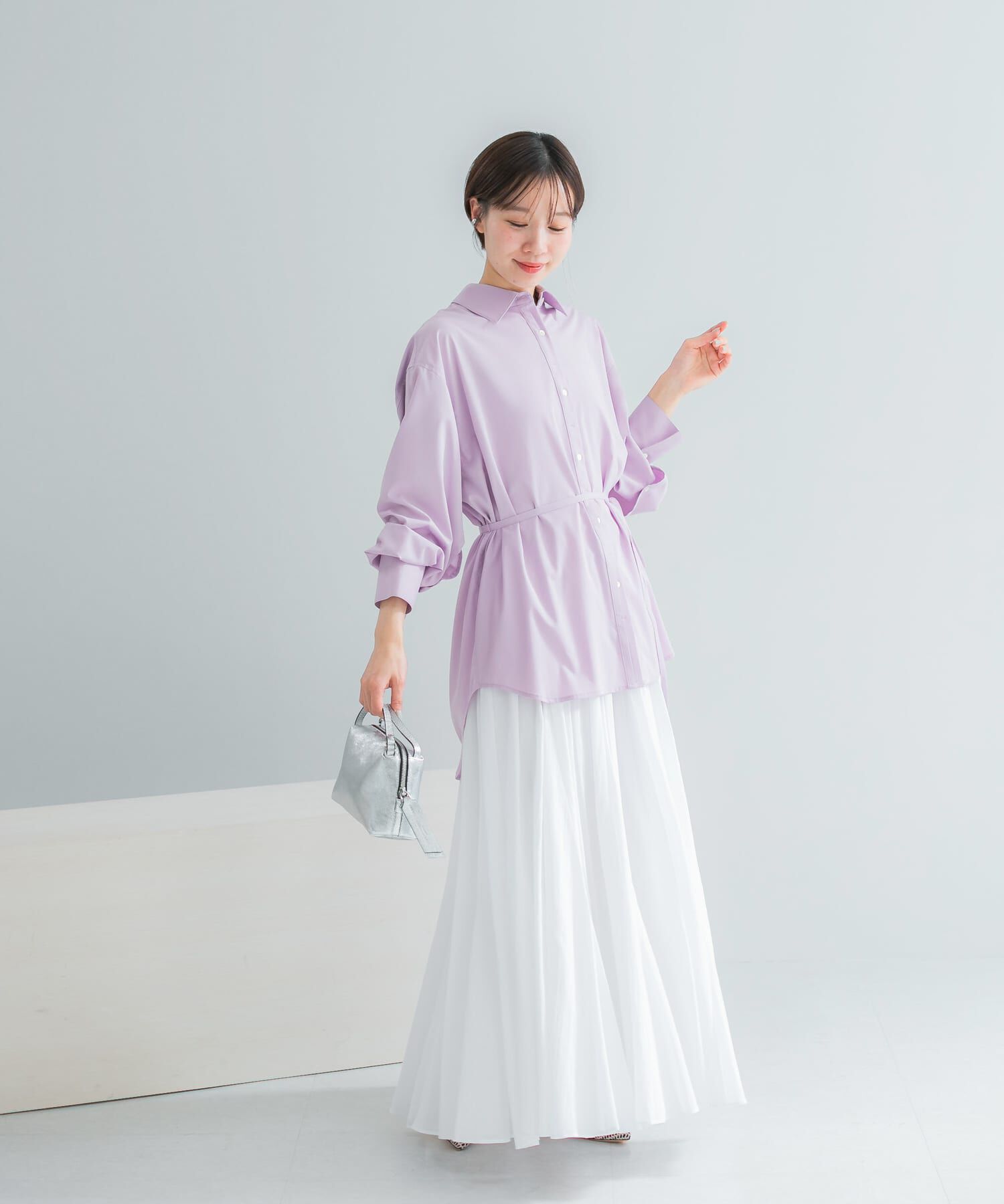 URBAN RESEARCH ROSSO「シルク混デザインカラーシャツ」|シャツ・ブラウス|