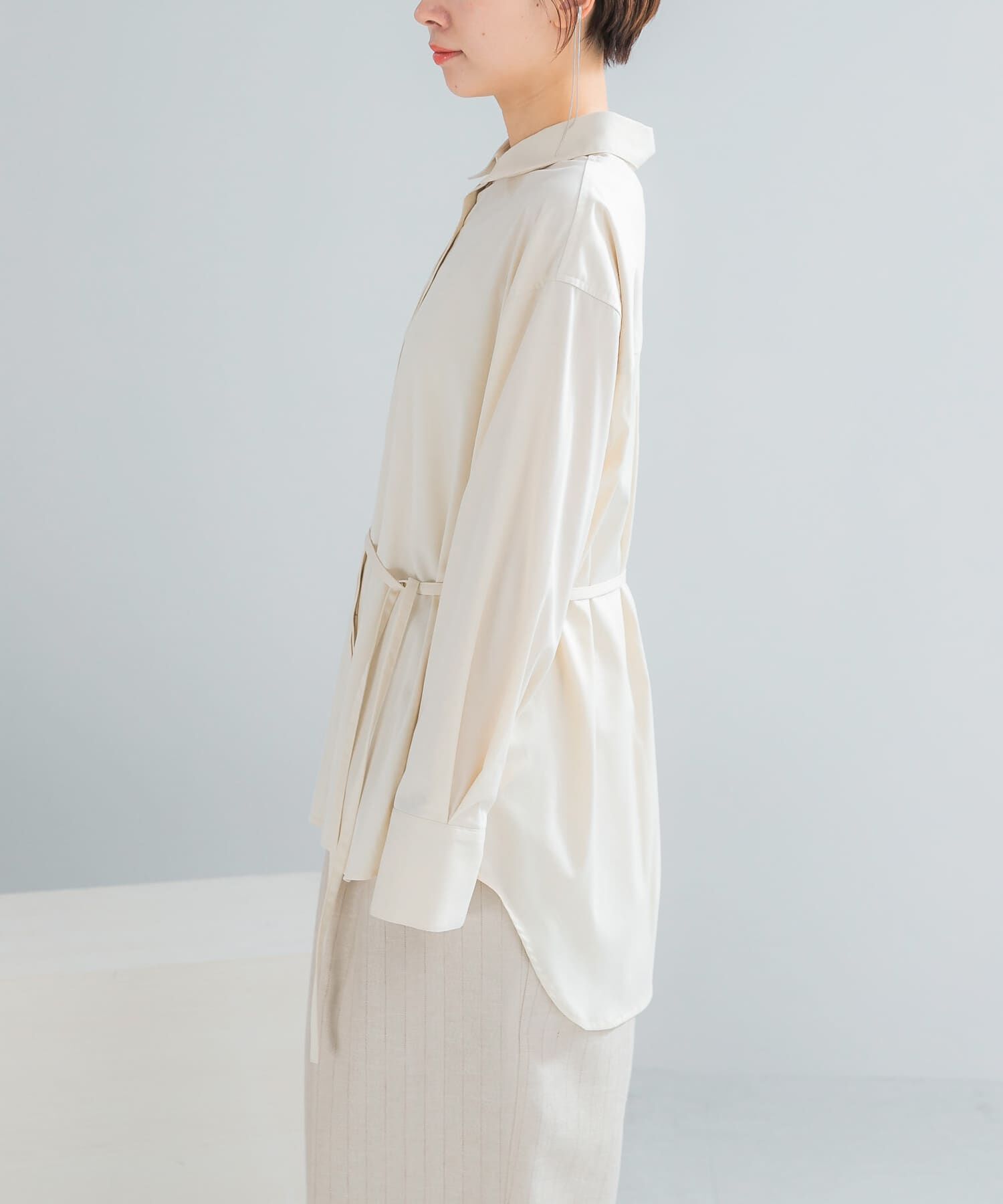 URBAN RESEARCH ROSSO「シルク混デザインカラーシャツ」|シャツ・ブラウス|