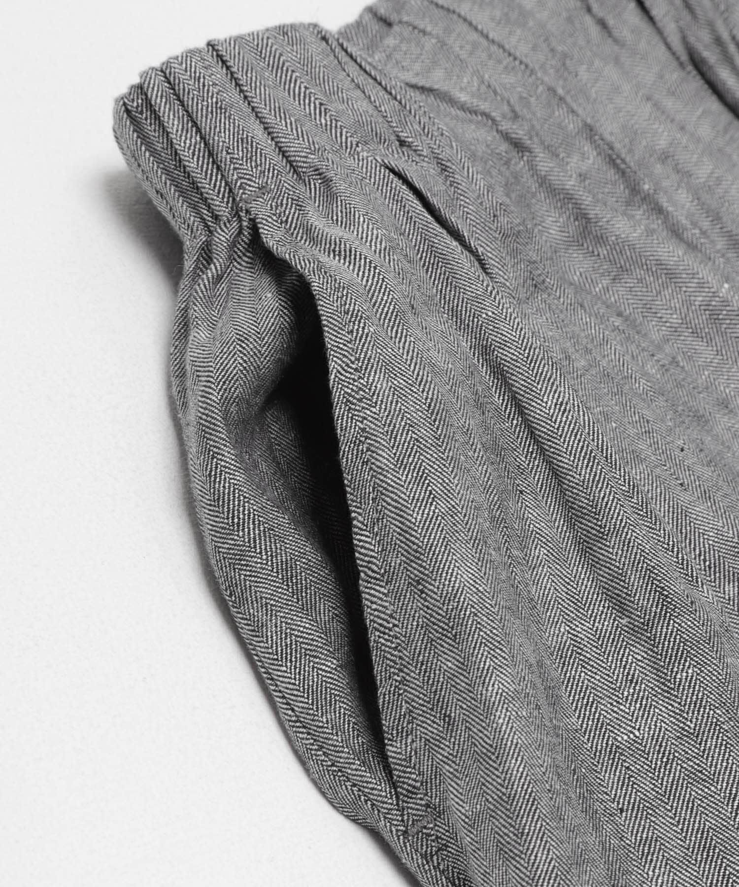 URBAN RESEARCH DOORS「ヘリンボーンリネンワイドギャザーパンツ」|その他|