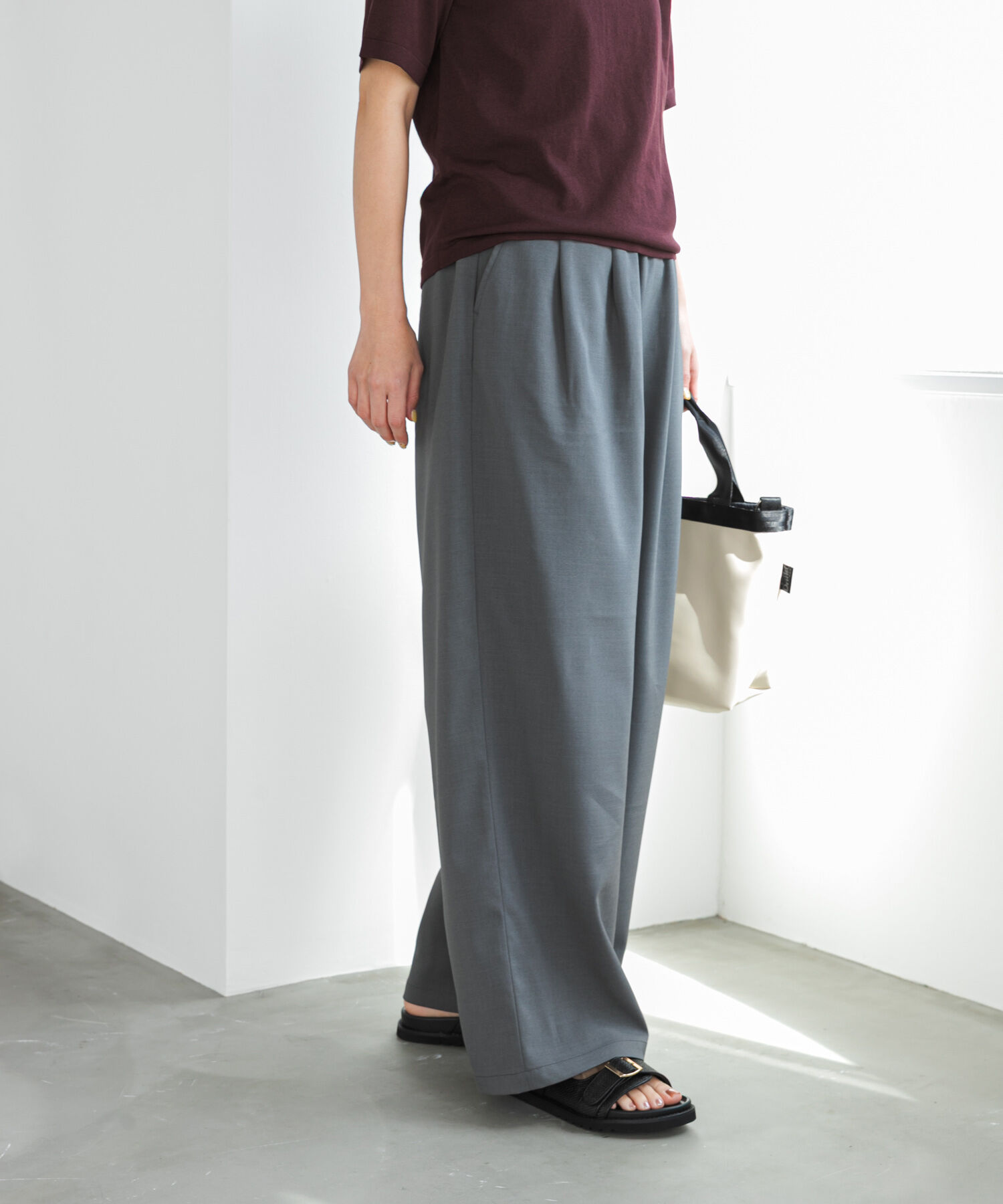 URBAN RESEARCH DOORS「『UR TECH』完声/涼ギャザーワイドパンツ」|その他|