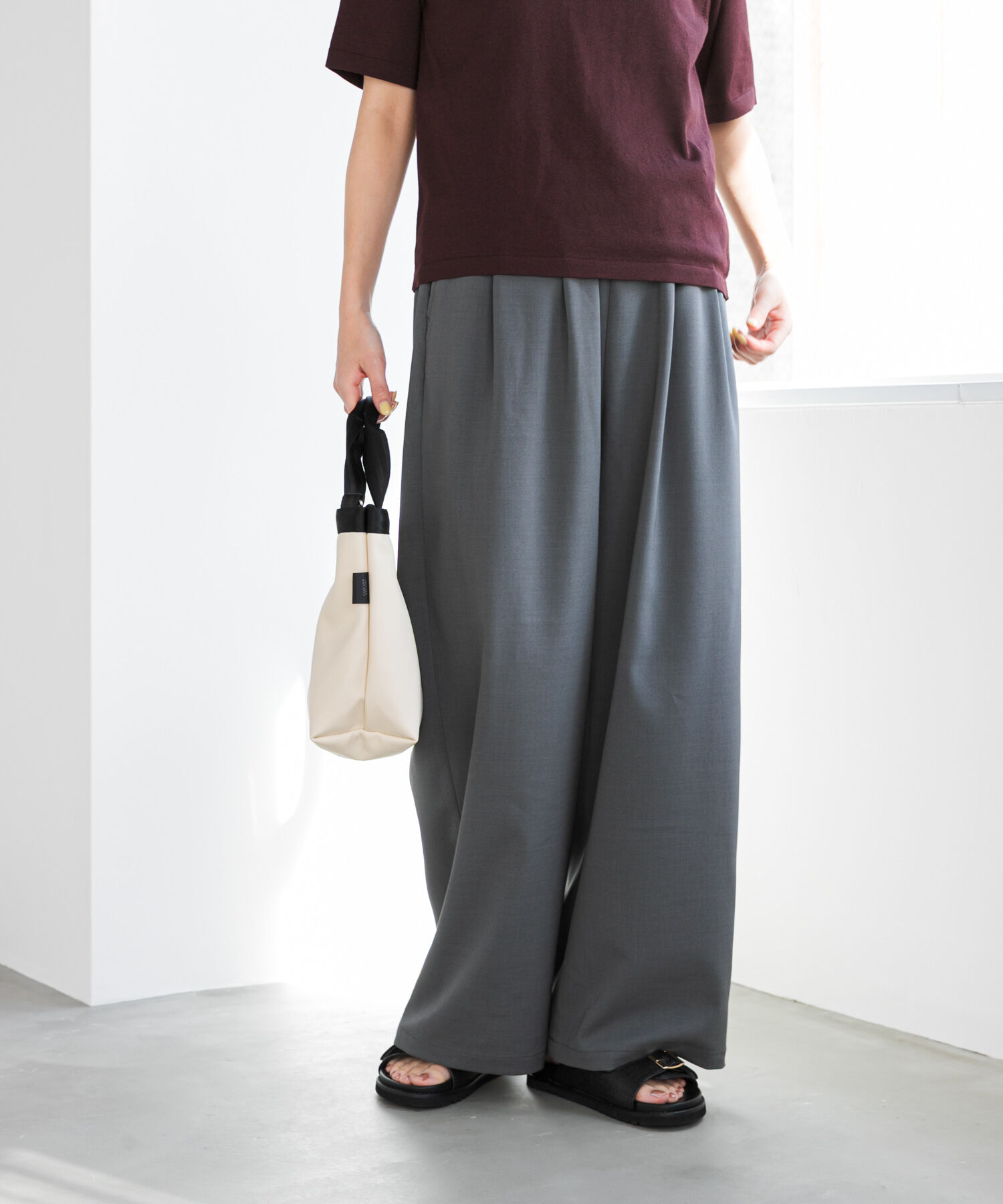 URBAN RESEARCH DOORS「『UR TECH』完声/涼ギャザーワイドパンツ」|その他|