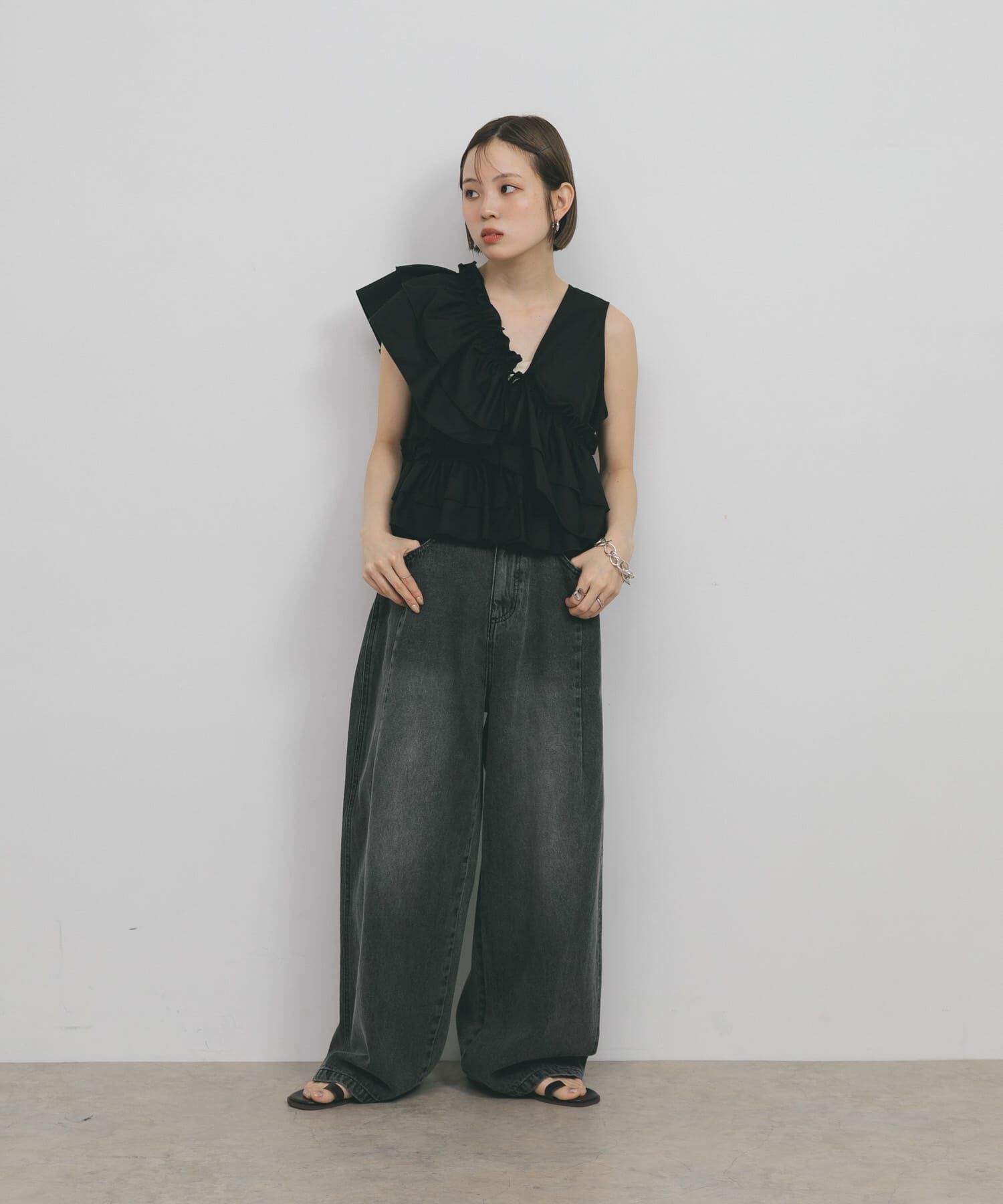  「マルチWAYクロスフリルブラウス」|シャツ・ブラウス|