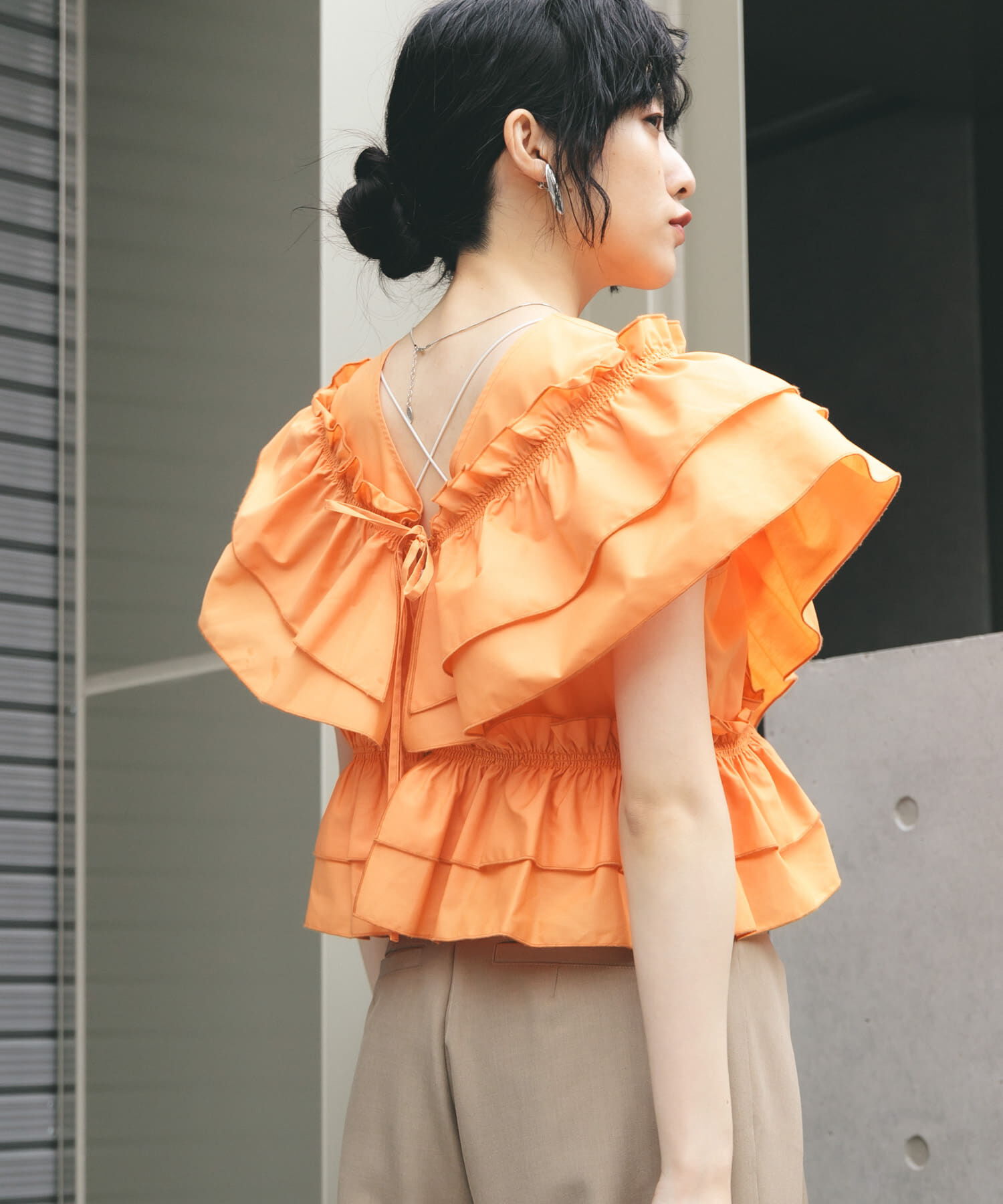  「マルチWAYクロスフリルブラウス」|シャツ・ブラウス|