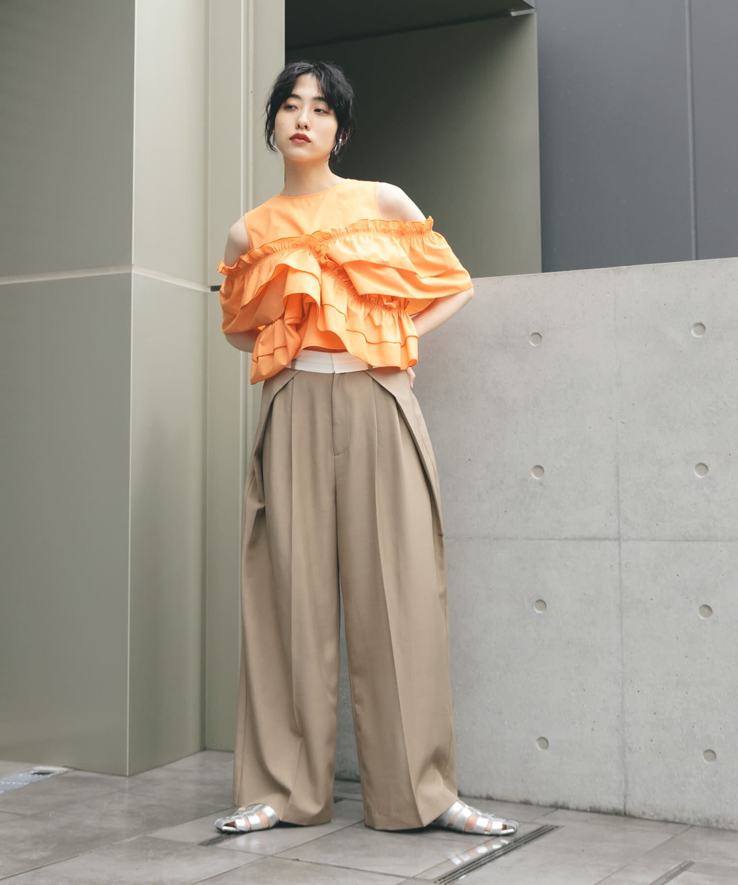  「マルチWAYクロスフリルブラウス」|シャツ・ブラウス|