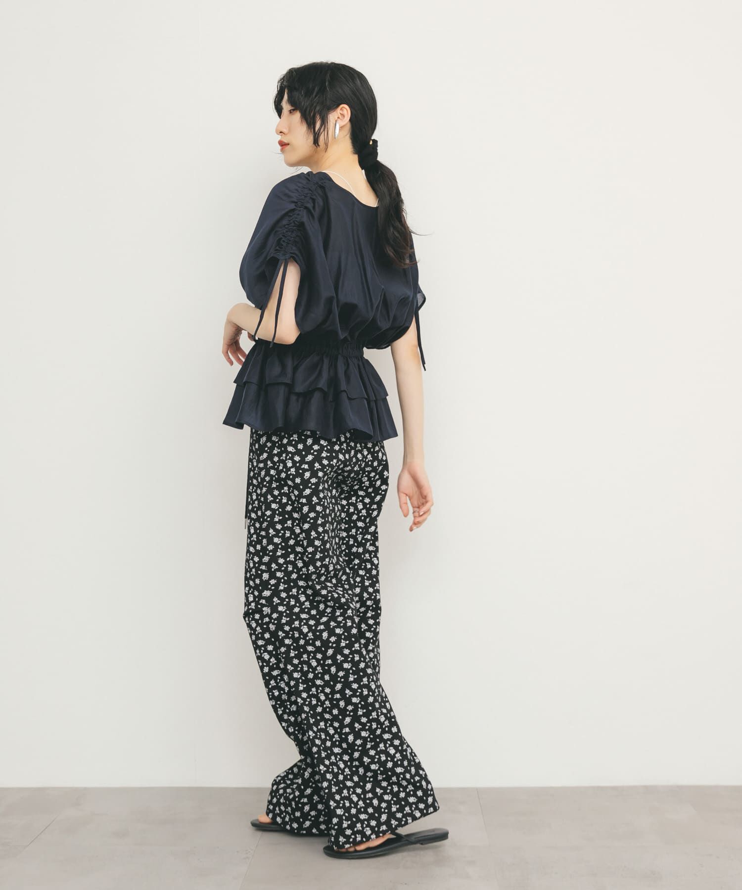  「フラワープリントドロストパンツ」|その他|