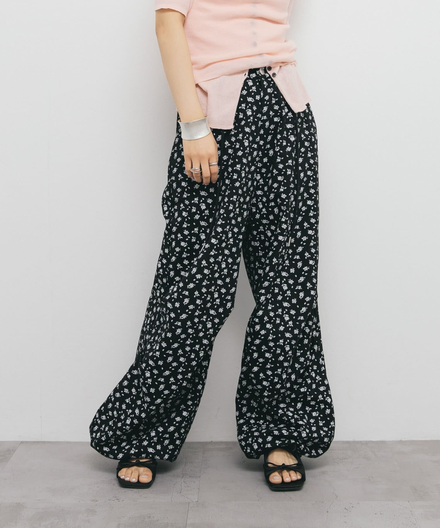  「フラワープリントドロストパンツ」|その他|