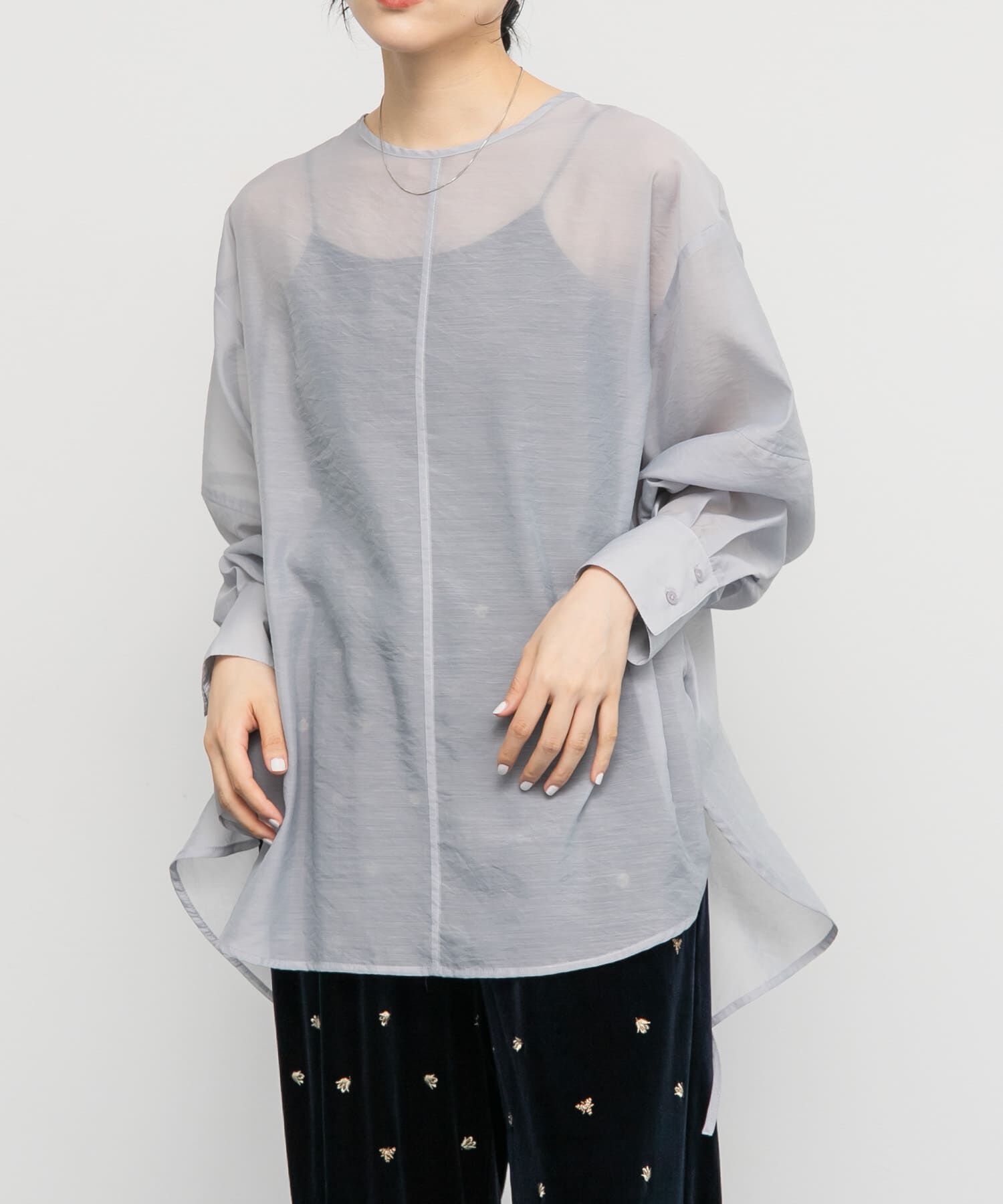  「バックデザインシアーブラウス」|シャツ・ブラウス|