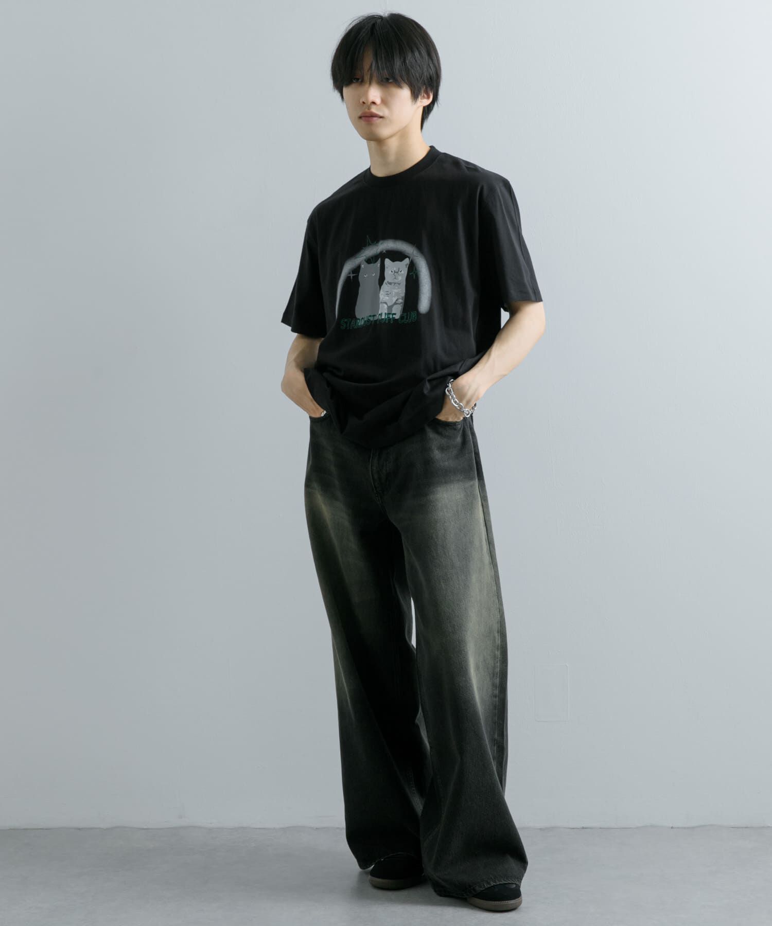 SENSE OF PLACE by URBAN RESEARCH「キャットグラフィックプリントTシャツ A」|Tシャツ・カットソー|