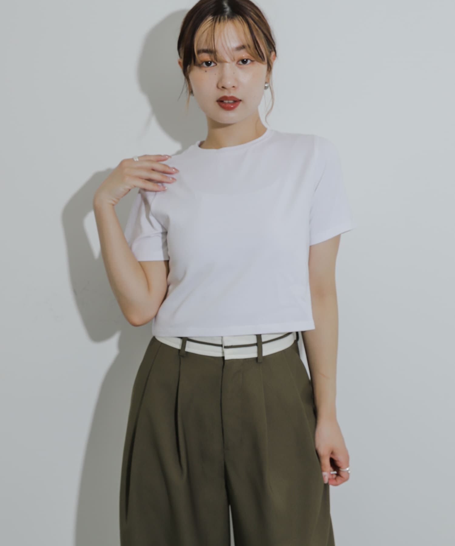 SENSE OF PLACE by URBAN RESEARCH「クロップドTシャツ(半袖)」|Tシャツ・カットソー|