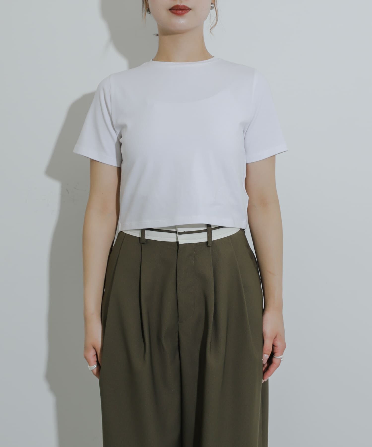 SENSE OF PLACE by URBAN RESEARCH「クロップドTシャツ(半袖)」|Tシャツ・カットソー|