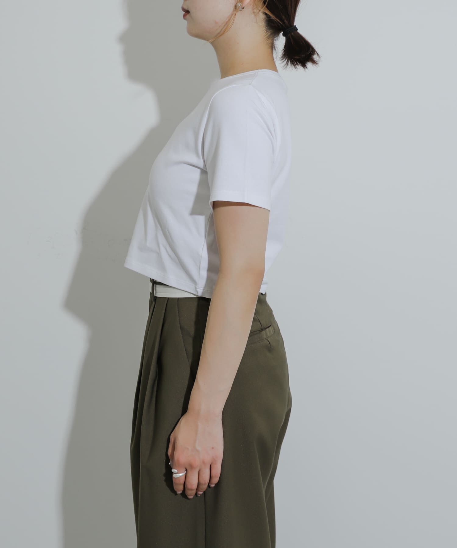 SENSE OF PLACE by URBAN RESEARCH「クロップドTシャツ(半袖)」|Tシャツ・カットソー|