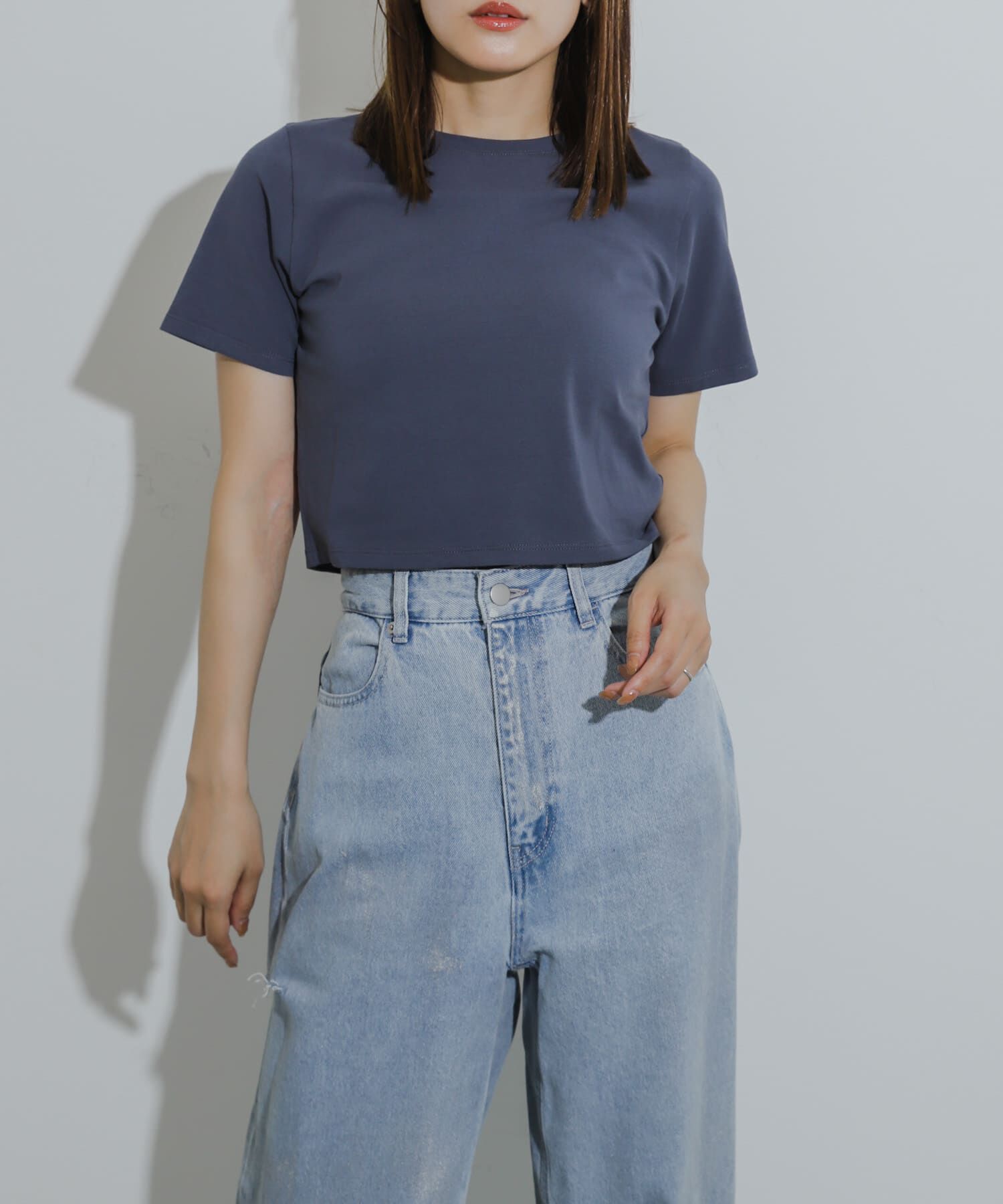 SENSE OF PLACE by URBAN RESEARCH「クロップドTシャツ(半袖)」|Tシャツ・カットソー|