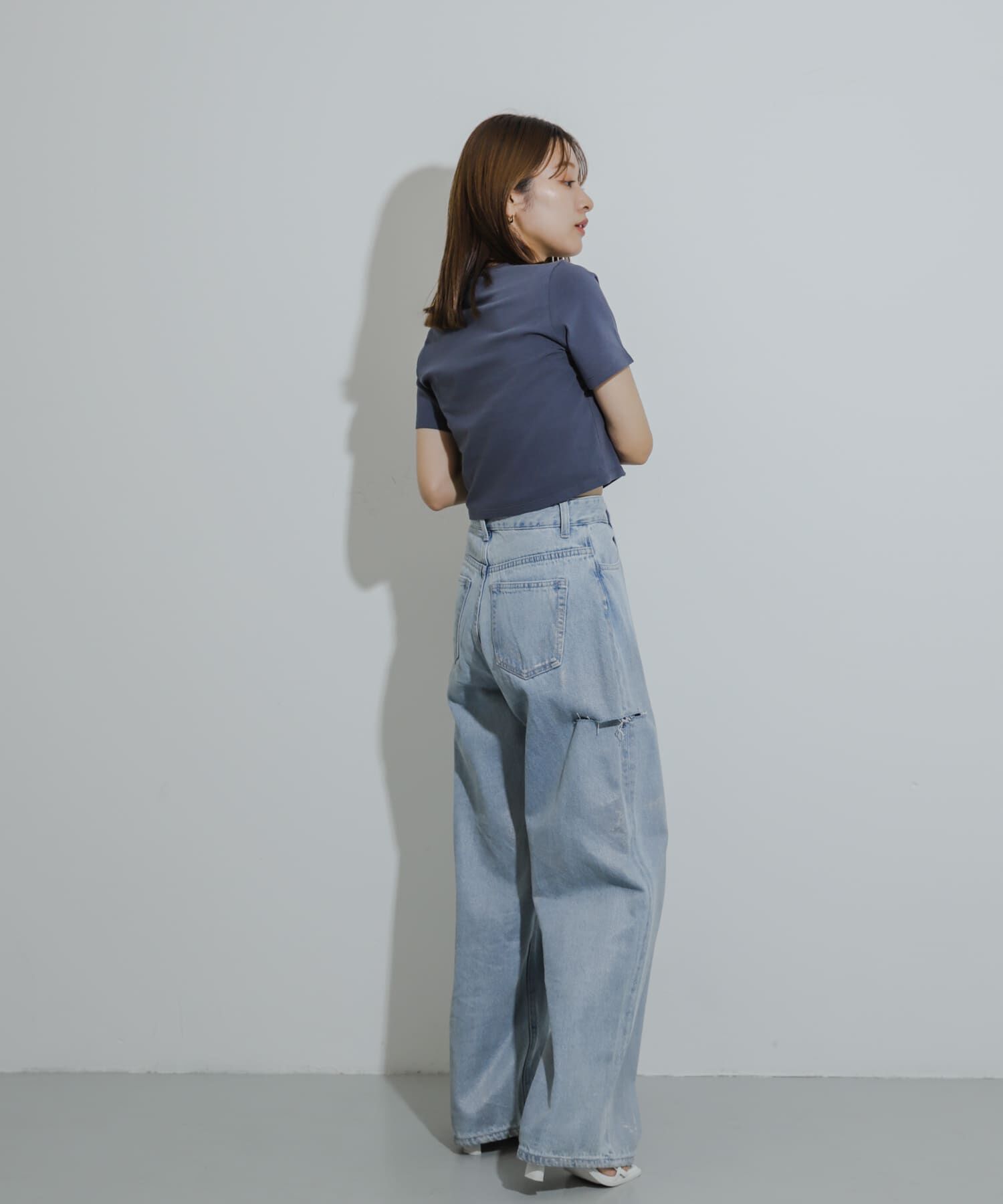 SENSE OF PLACE by URBAN RESEARCH「クロップドTシャツ(半袖)」|Tシャツ・カットソー|