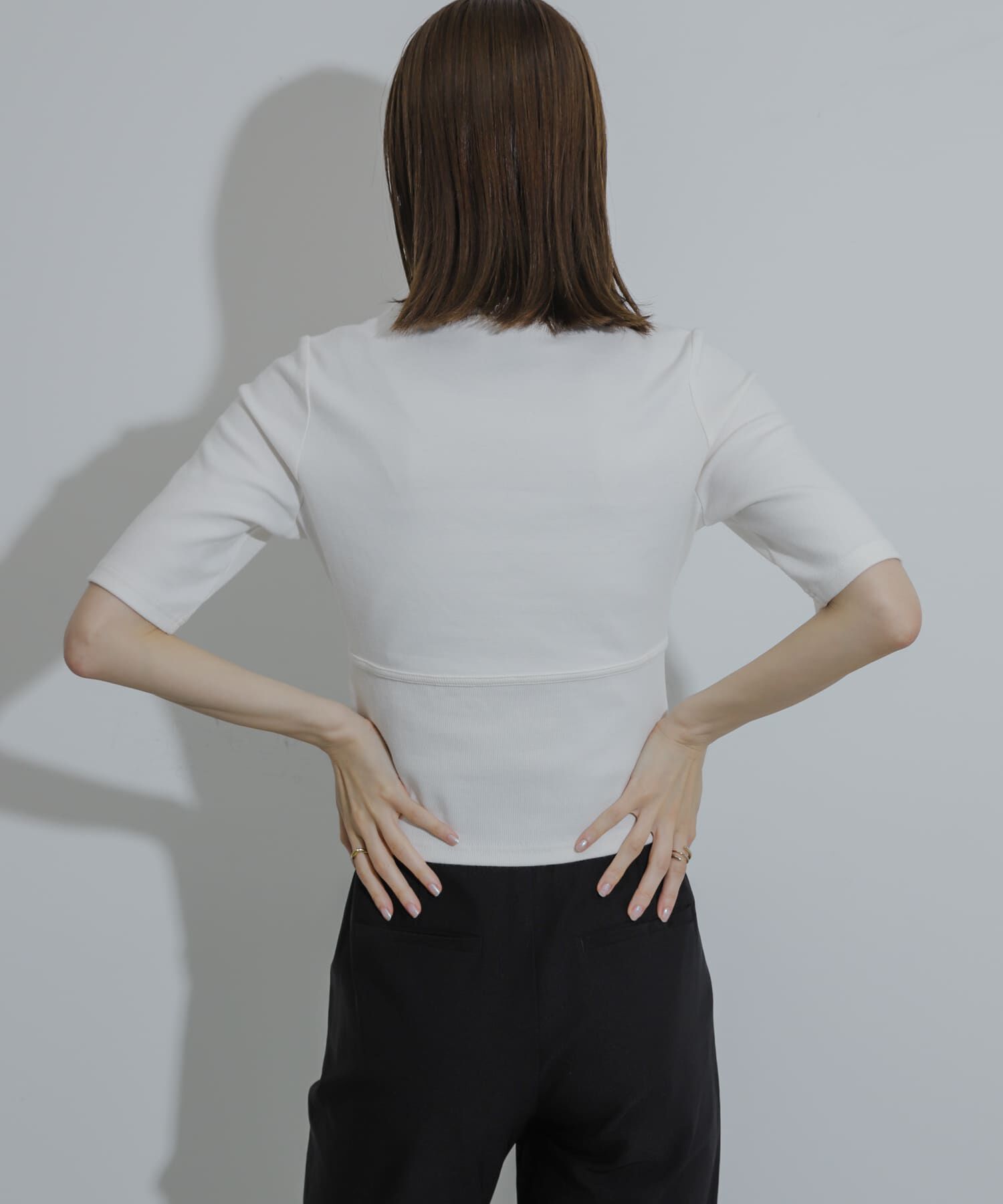 SENSE OF PLACE by URBAN RESEARCH「ウエストリブコンパクトトップ」|Tシャツ・カットソー|