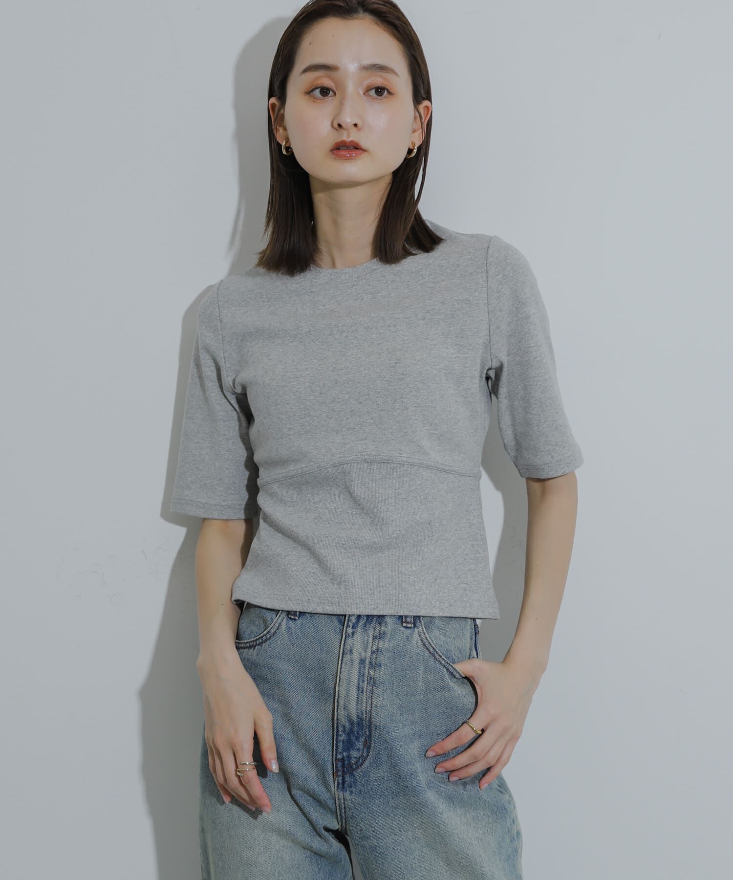 SENSE OF PLACE by URBAN RESEARCH「ウエストリブコンパクトトップ」|Tシャツ・カットソー|