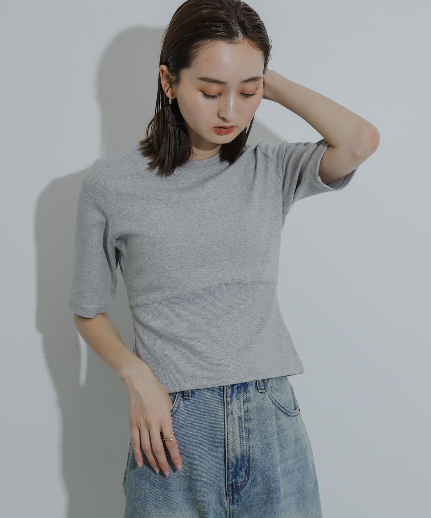 SENSE OF PLACE by URBAN RESEARCH「ウエストリブコンパクトトップ」|Tシャツ・カットソー|