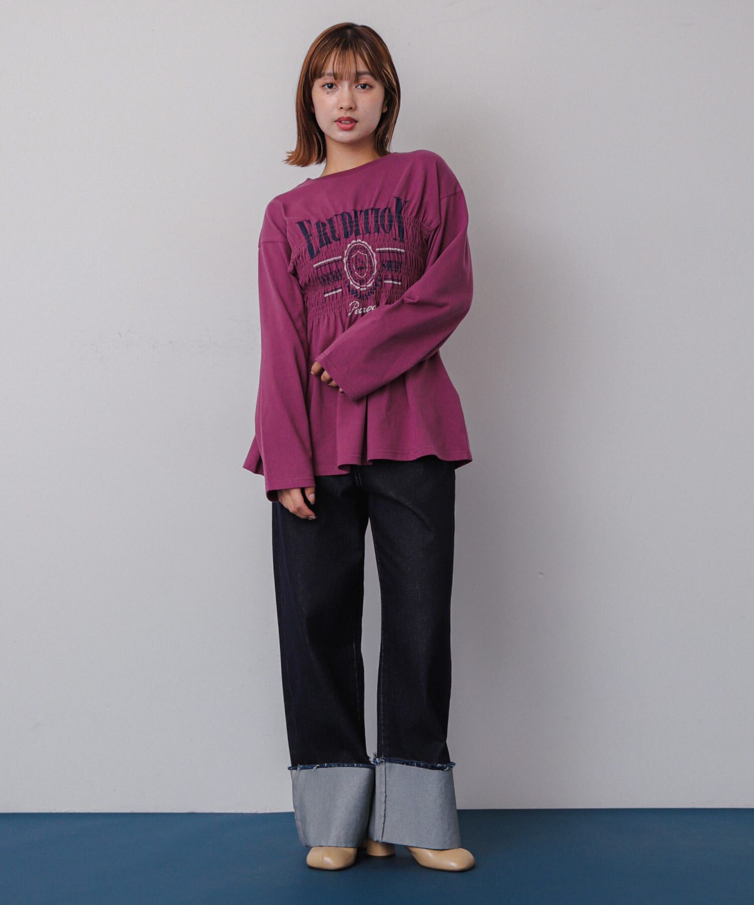 SENSE OF PLACE by URBAN RESEARCH「シャーリンググラフィックロングスリーブTシャツ」|Tシャツ・カットソー|