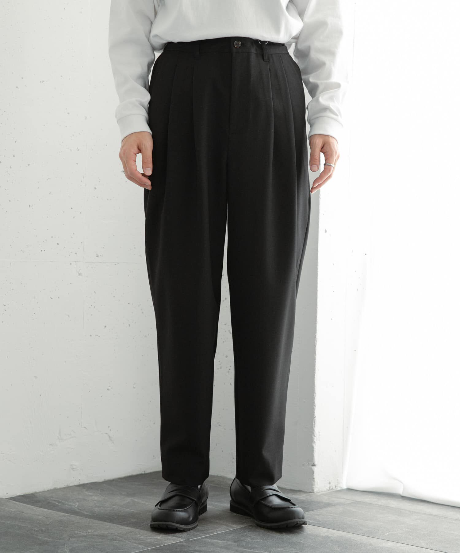 SENSE OF PLACE by URBAN RESEARCH「『イージーケア』ダブルタックテーパードパンツ」|その他|