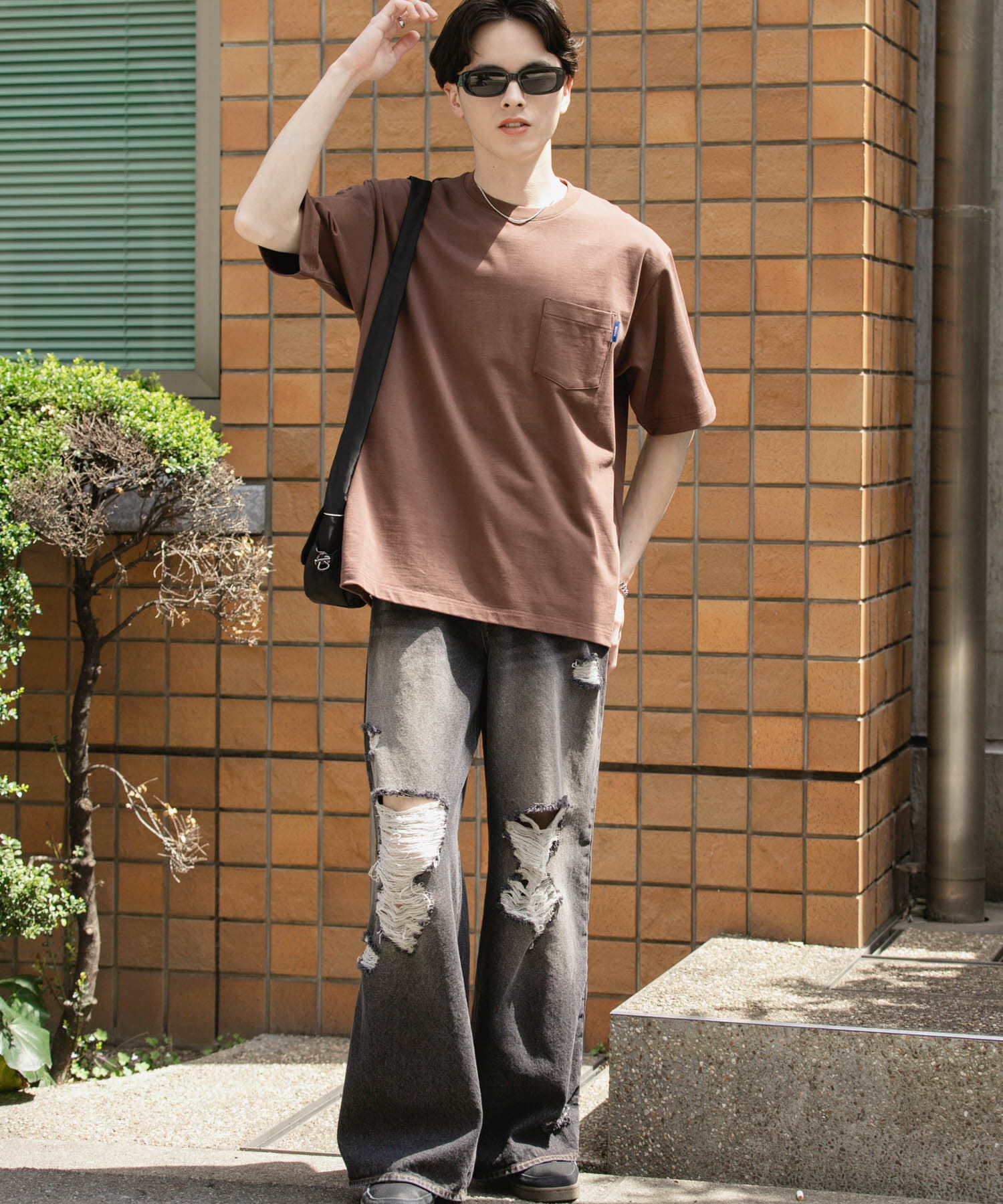 SENSE OF PLACE by URBAN RESEARCH「『WEB限定』『ﾕﾆｾｯｸｽ』ﾋﾟｽﾈｰﾑ付きﾎﾟｹｯﾄｼｮｰﾄｽﾘｰ 」|Tシャツ・カットソー|