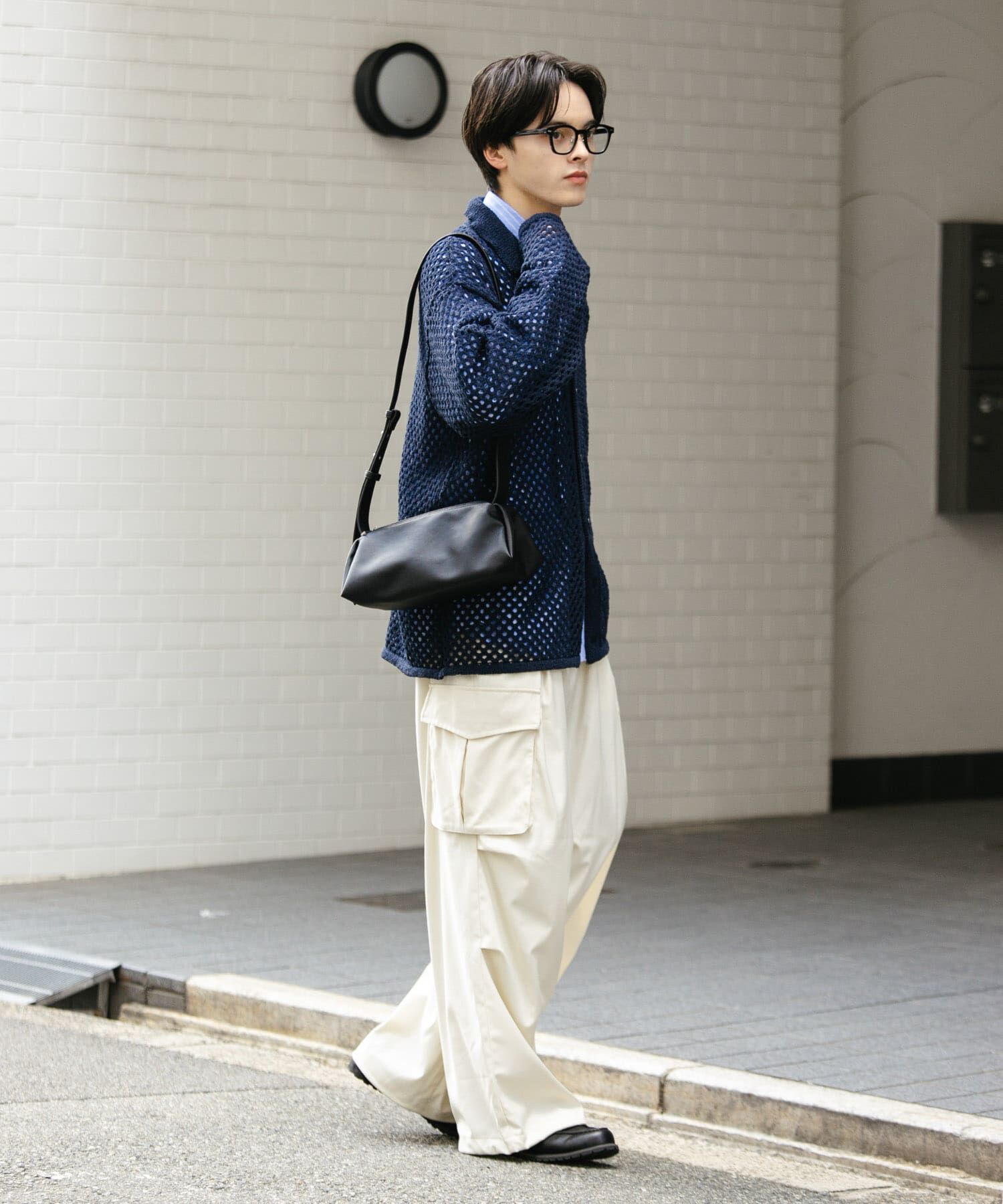 SENSE OF PLACE by URBAN RESEARCH「『ユニセックス』メッシュ衿付きカーディガン」|カーディガン|