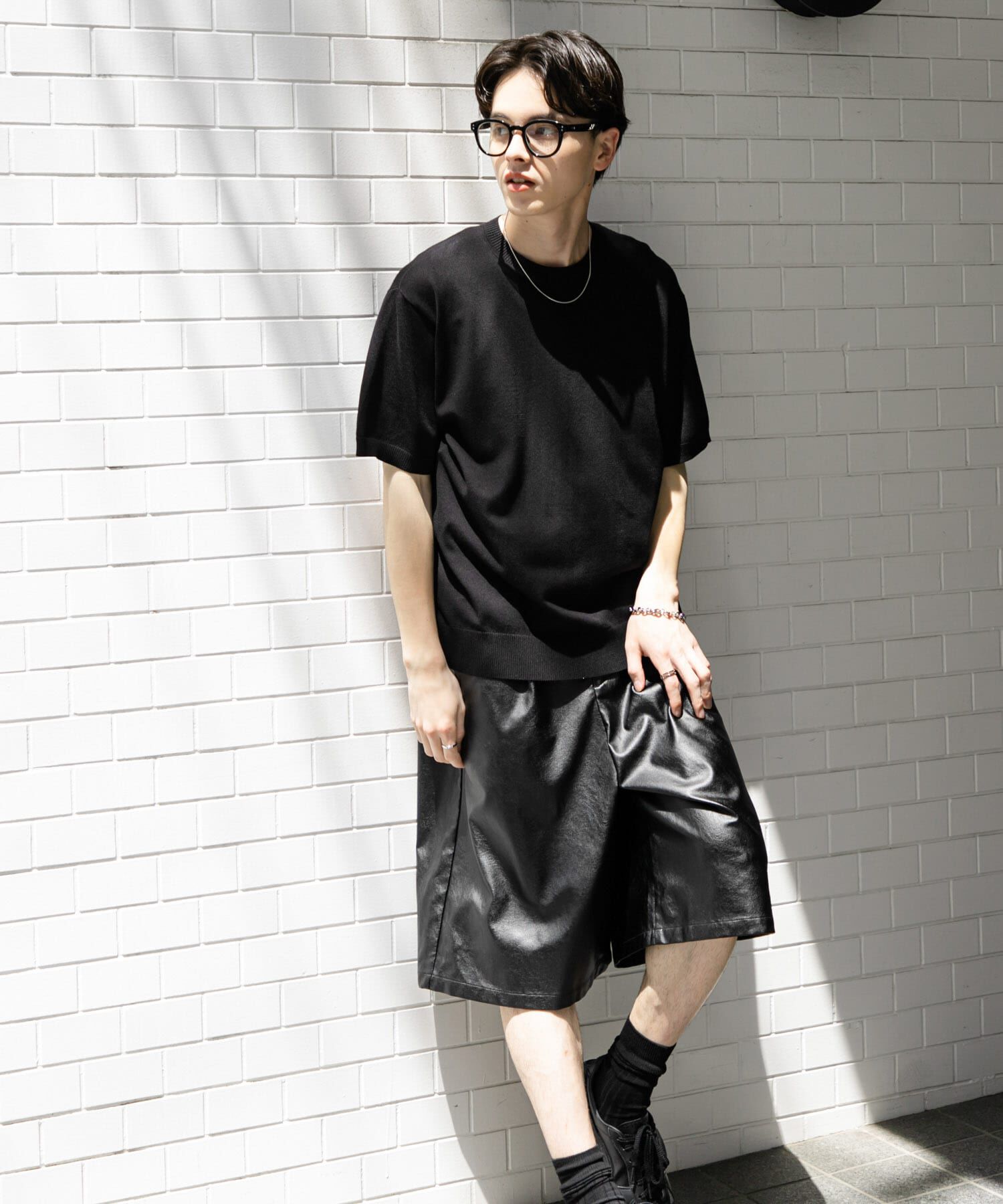 SENSE OF PLACE by URBAN RESEARCH「クルーネックニットショートスリーブTシャツ」|ニット・セーター|