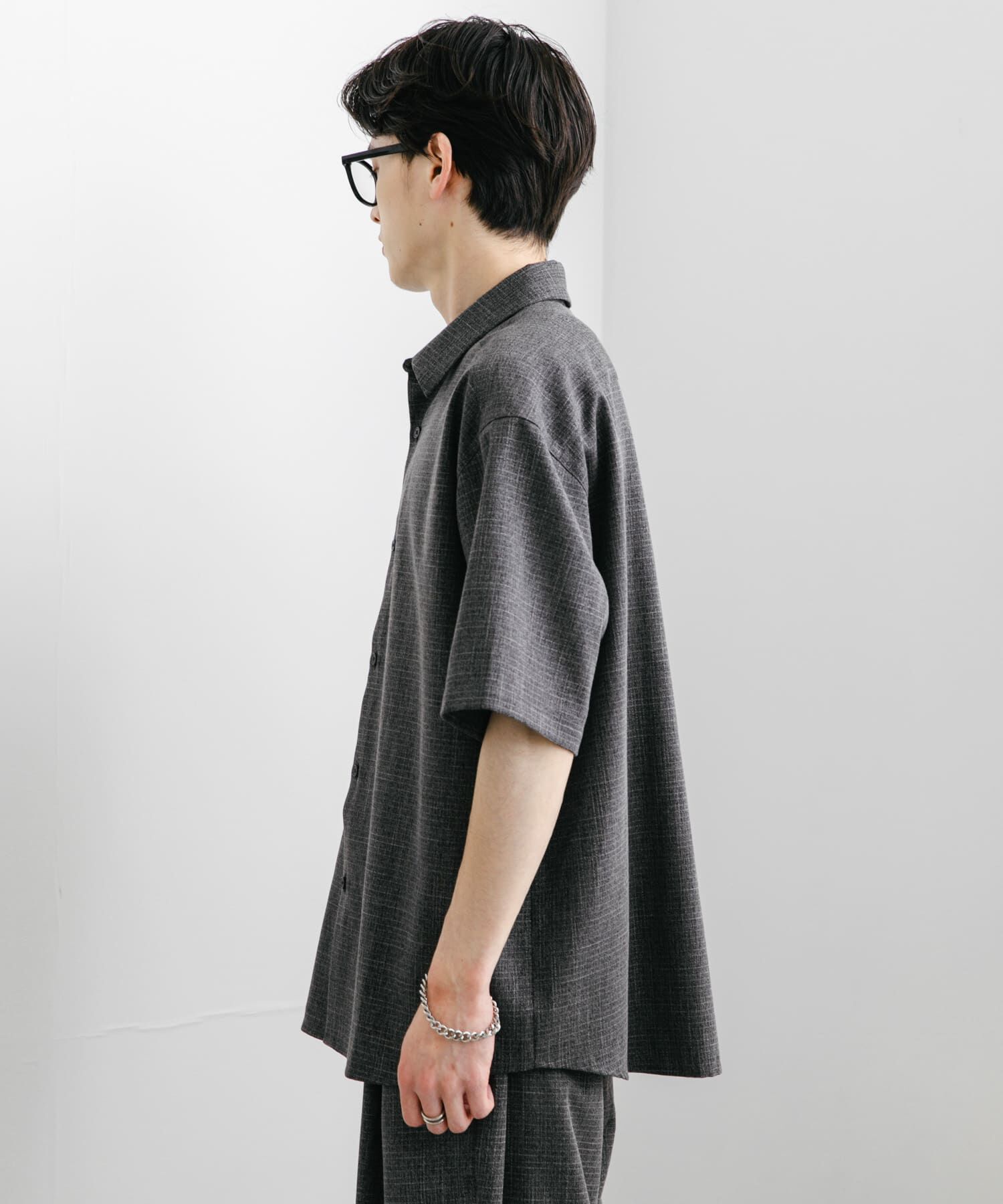 SENSE OF PLACE by URBAN RESEARCH「メランジレギュラーカラーショートスリーブシャツ」|シャツ・ブラウス|