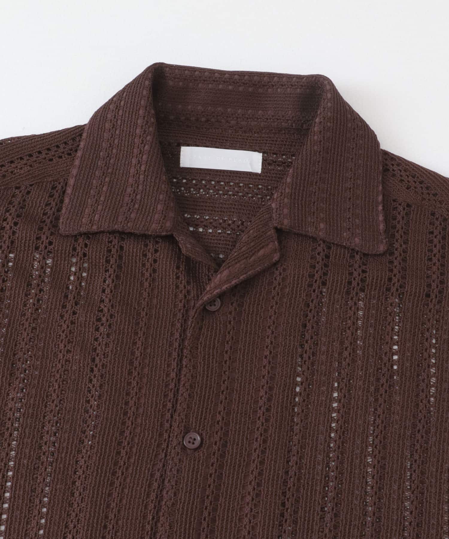 SENSE OF PLACE by URBAN RESEARCH「『ユニセックス』アソートレースオープンカラーショートスリーブシャツ」|シャツ・ブラウス|