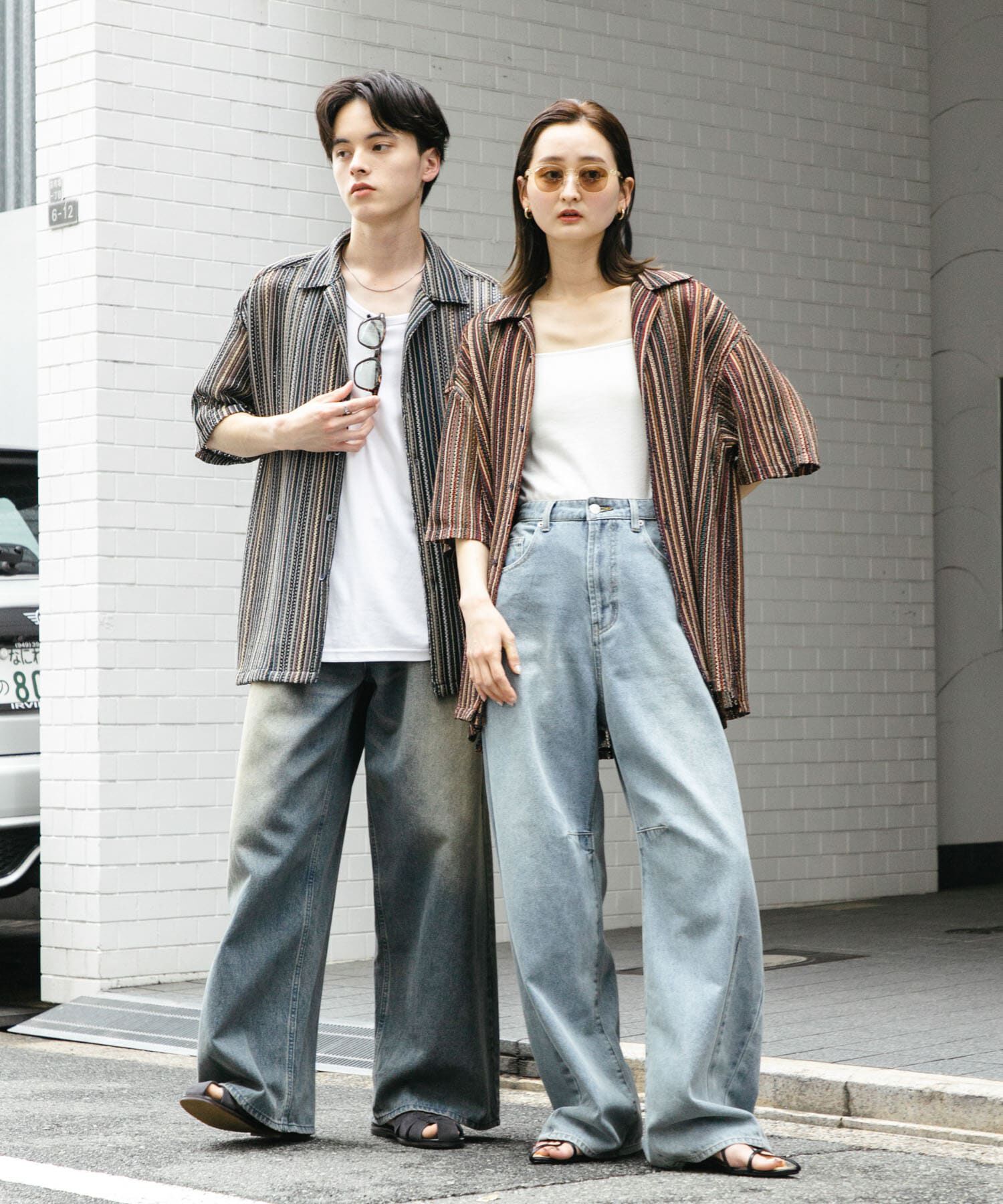 SENSE OF PLACE by URBAN RESEARCH「『ユニセックス』アソートレースオープンカラーショートスリーブシャツ」|シャツ・ブラウス|