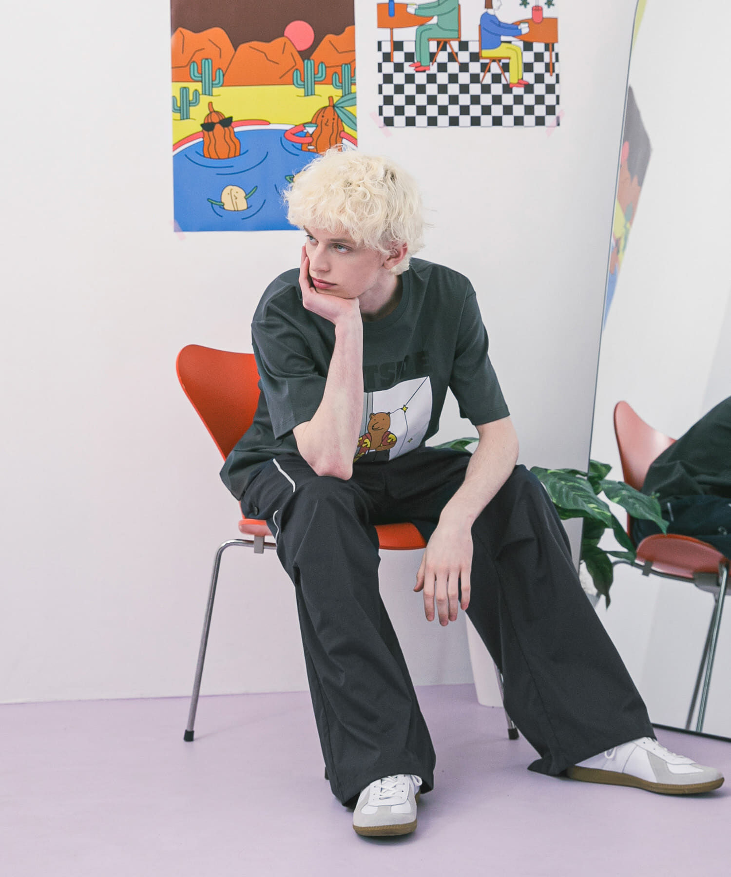 SENSE OF PLACE by URBAN RESEARCH「『別注』OATSIDE&times;SENSE OF PLACE　グラフィックショートスリーブ Tシャツ B」|Tシャツ・カットソー|