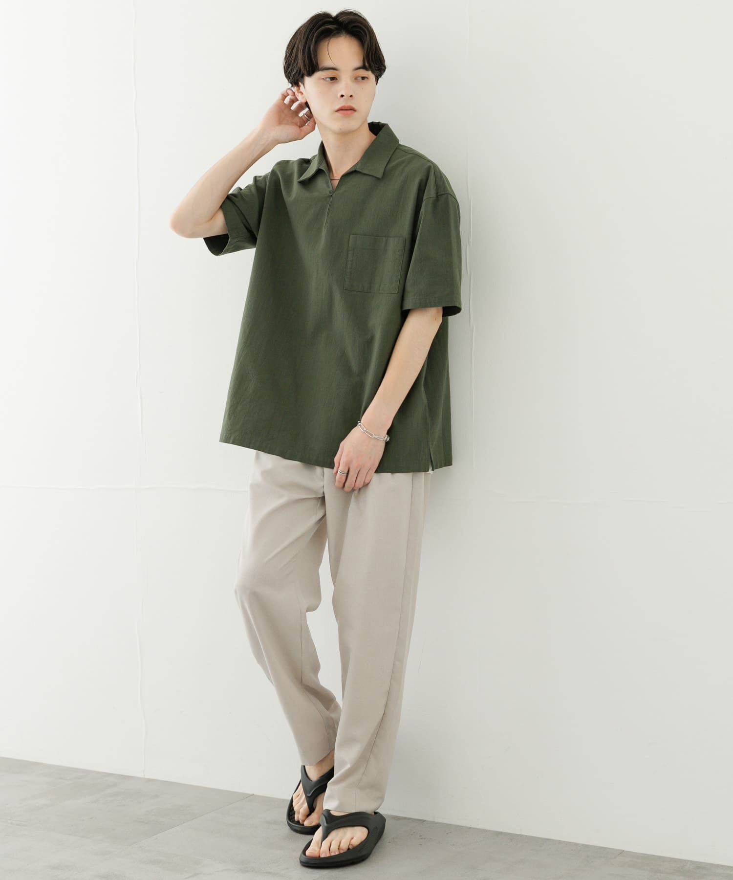 SENSE OF PLACE by URBAN RESEARCH「ドライタッチプルオーバーショートスリーブシャツ」|シャツ・ブラウス|