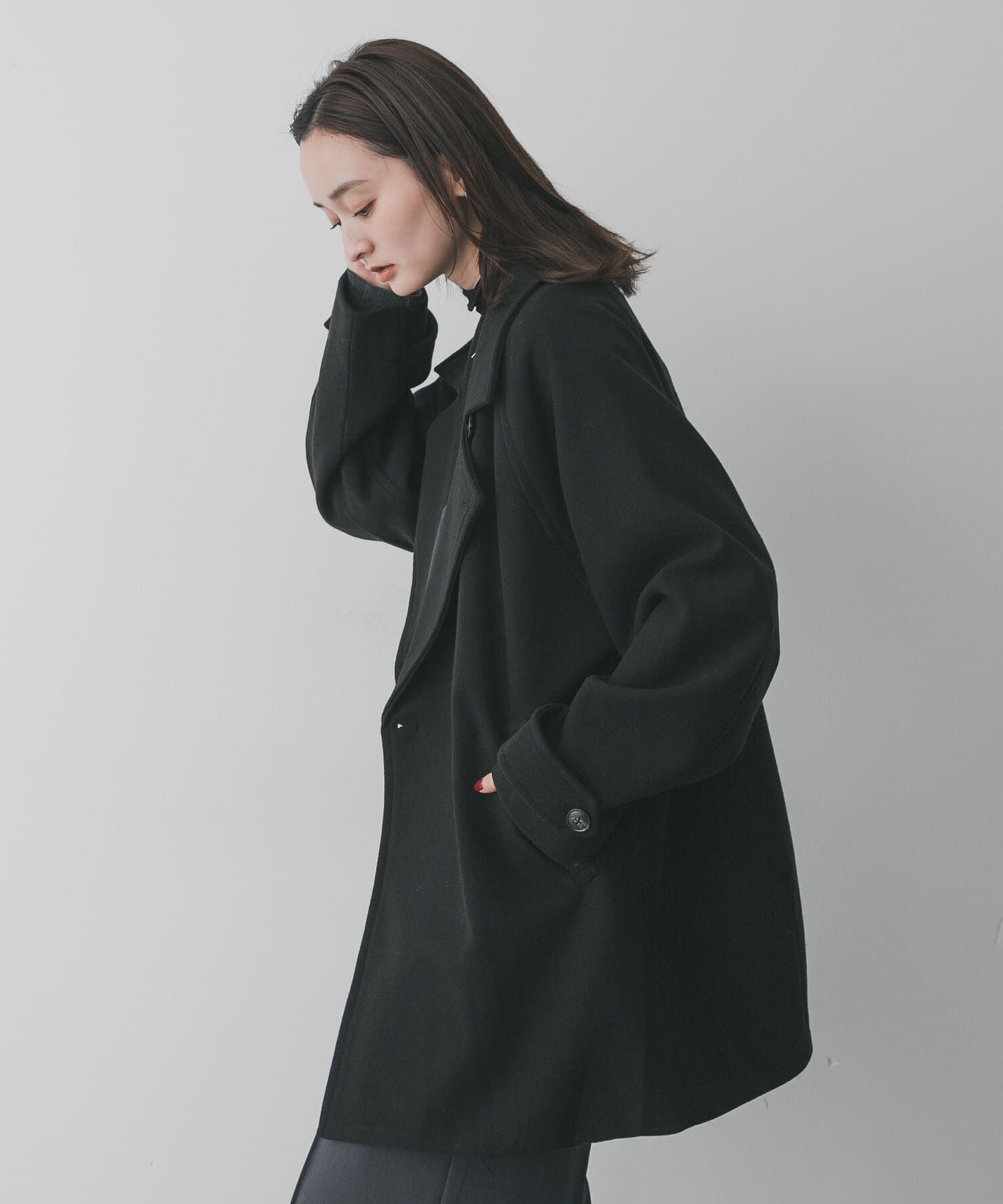 SENSE OF PLACE by URBAN RESEARCH「テーラードミドルコート」|ノーカラーコート|