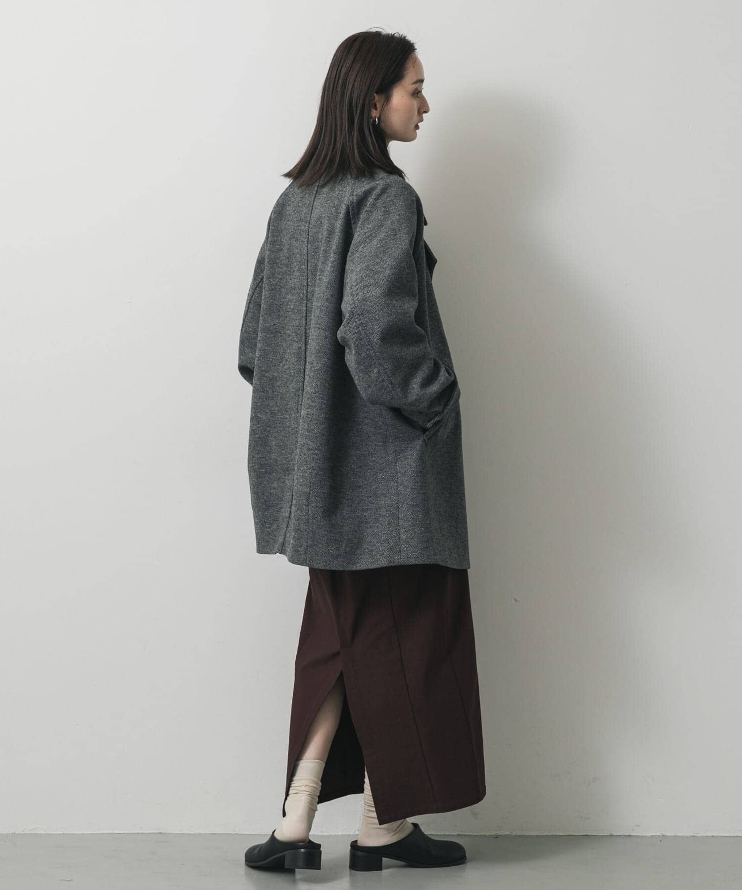 SENSE OF PLACE by URBAN RESEARCH「テーラードミドルコート」|ノーカラーコート|