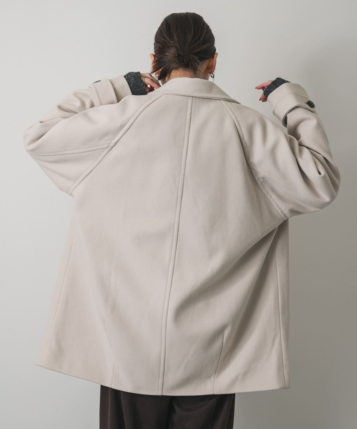 SENSE OF PLACE by URBAN RESEARCH「テーラードミドルコート」|ノーカラーコート|