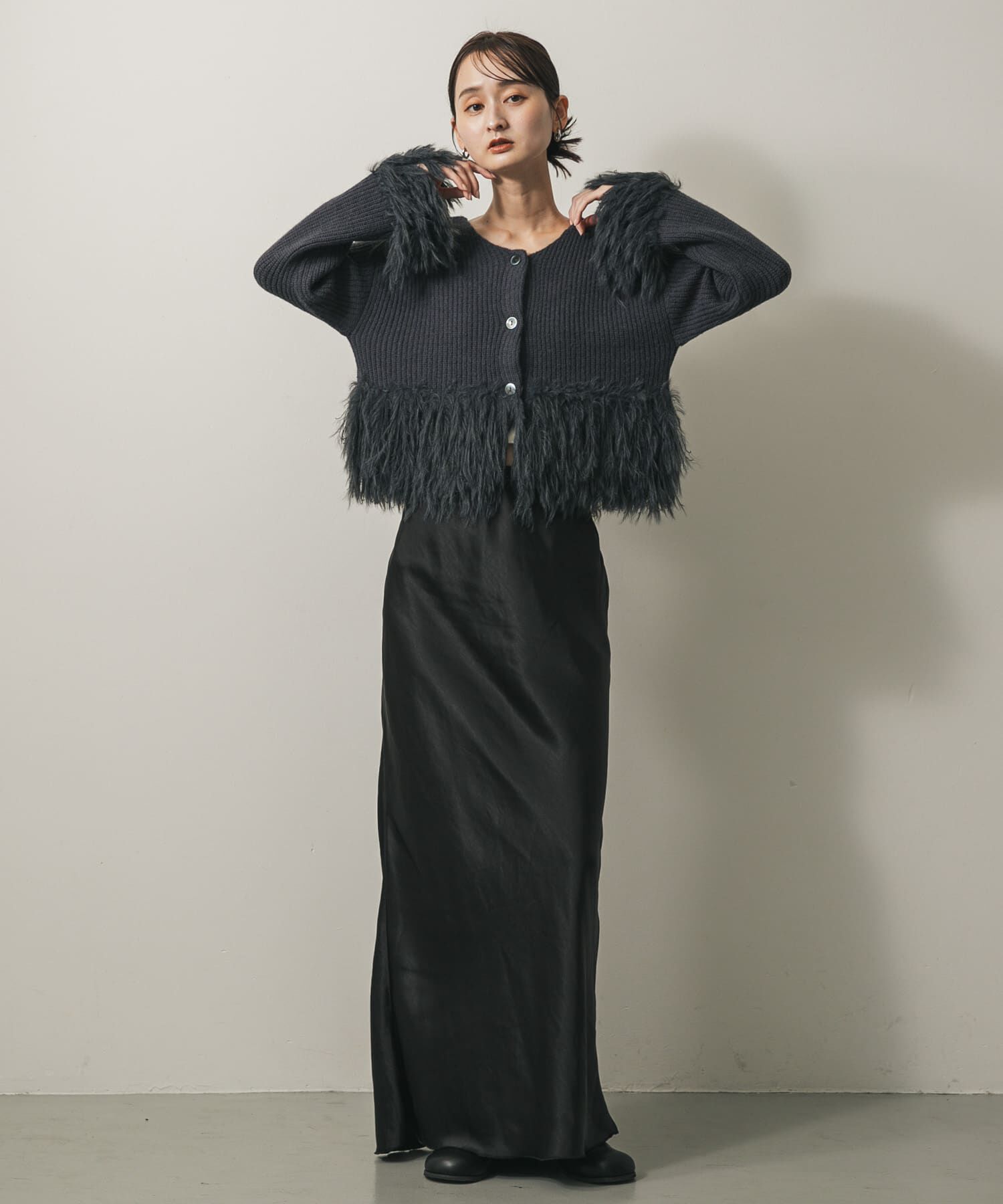 SENSE OF PLACE by URBAN RESEARCH「フェザーフリンジセーター」|ニット・セーター|