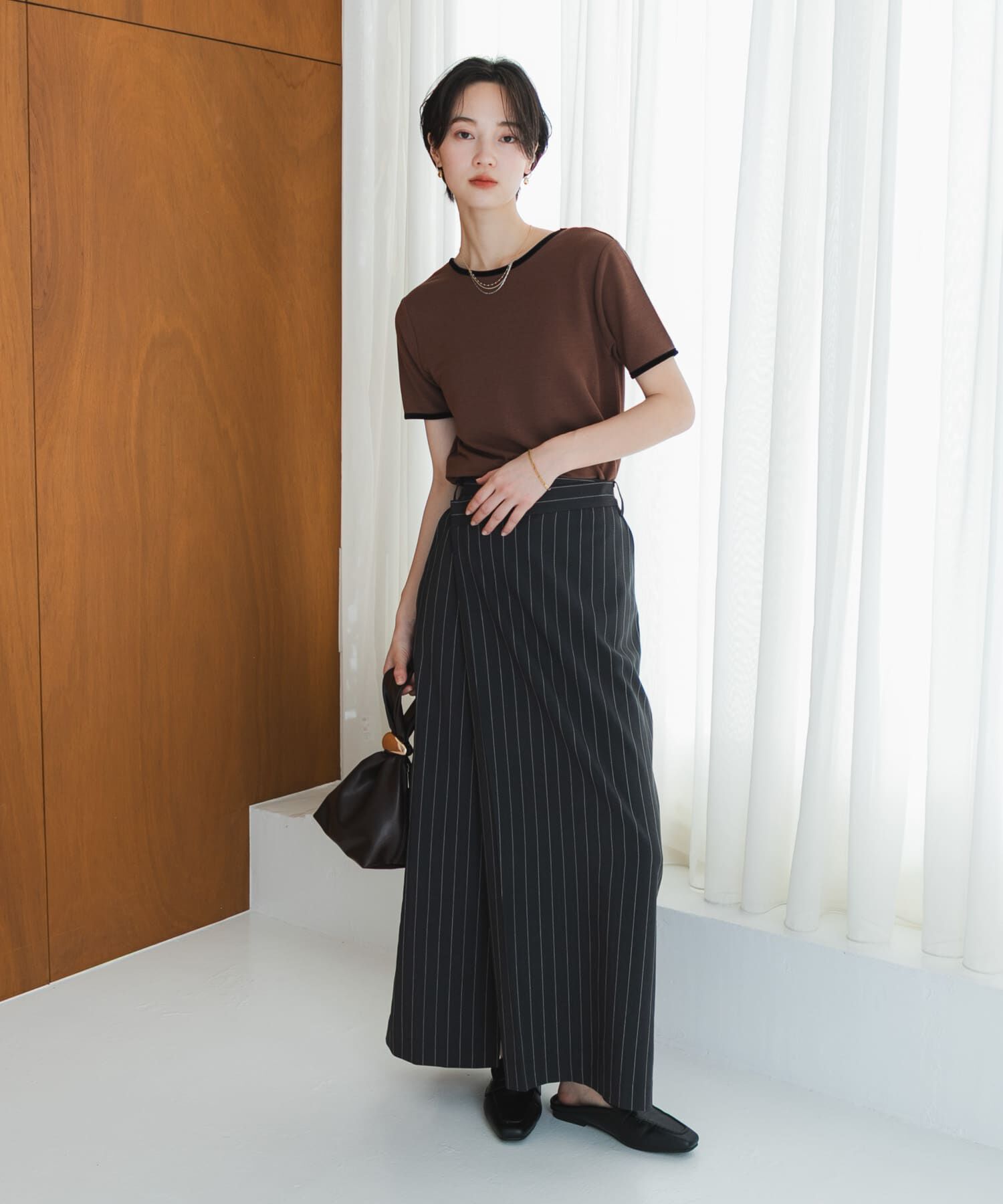 SENSE OF PLACE by URBAN RESEARCH「バックオープンリンガーTシャツ(半袖)」|Tシャツ・カットソー|