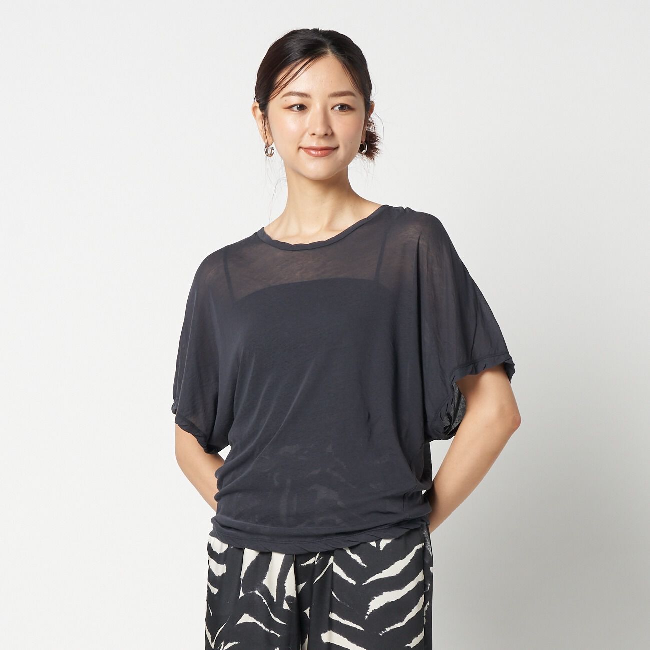 HELIOPOLE「HELIOPOLE SHEER COTTON  DOLMANSLEEVE TEE」|Tシャツ・カットソー|