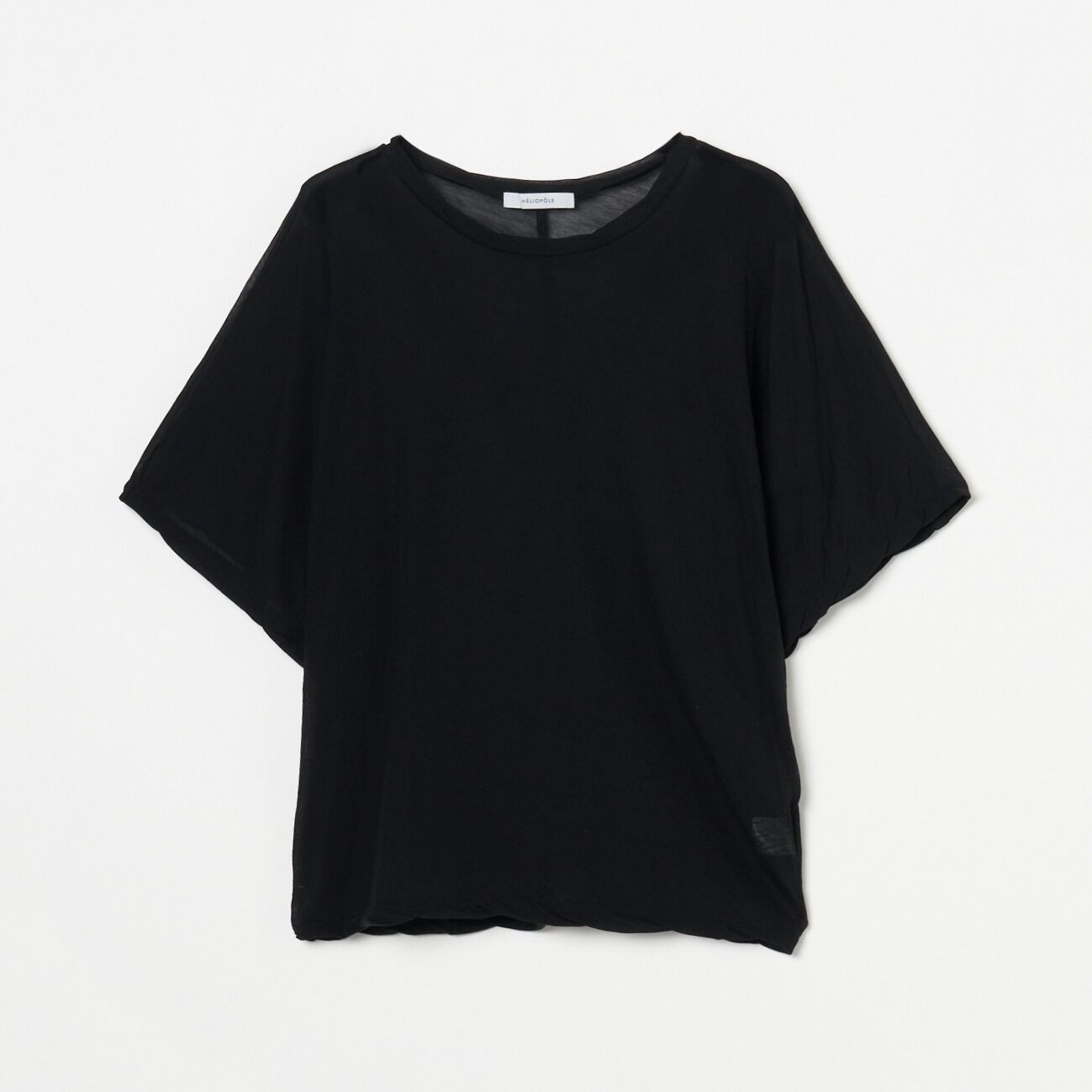 HELIOPOLE「HELIOPOLE SHEER COTTON  DOLMANSLEEVE TEE」|Tシャツ・カットソー|ブラック