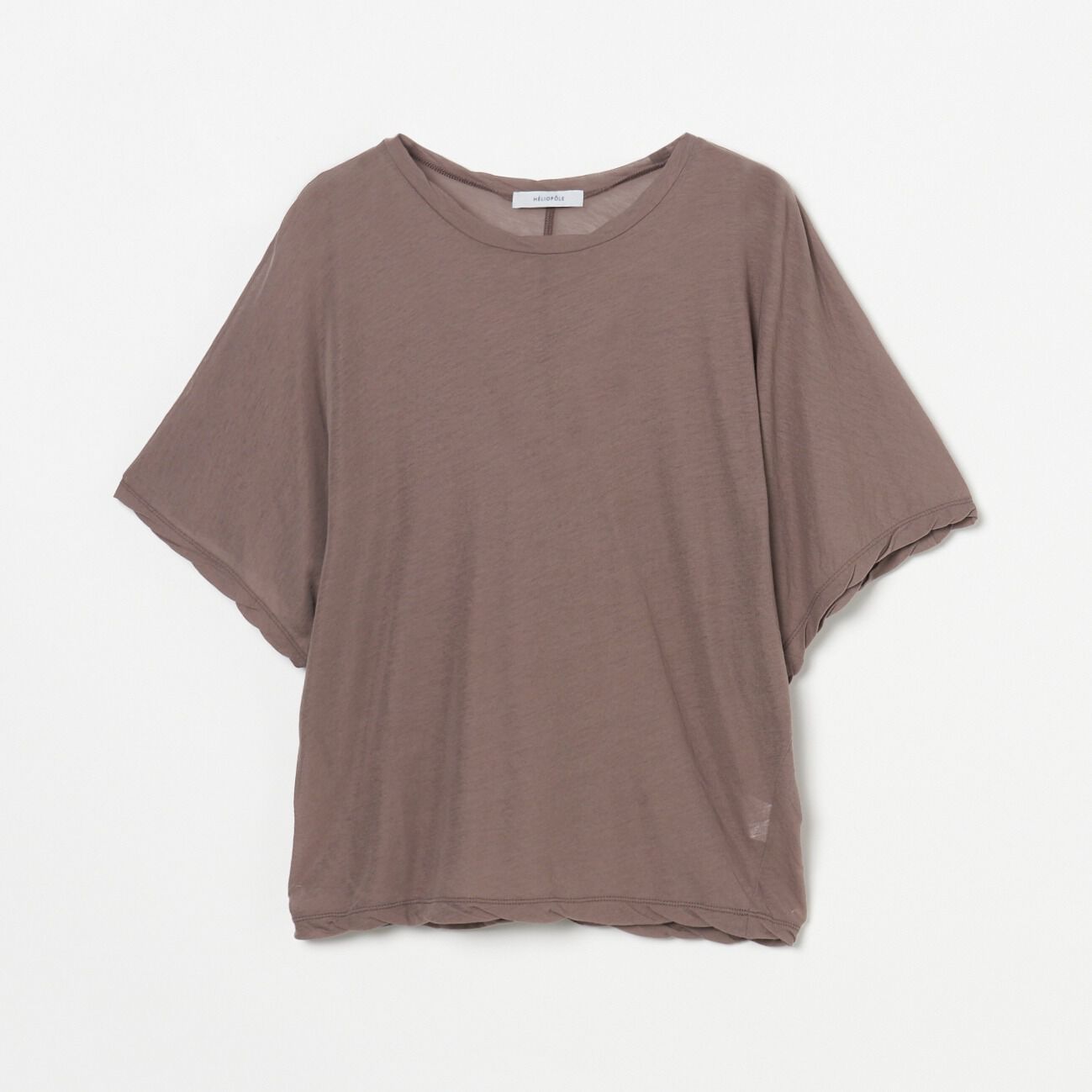 HELIOPOLE「HELIOPOLE SHEER COTTON  DOLMANSLEEVE TEE」|Tシャツ・カットソー|ダークブラウン