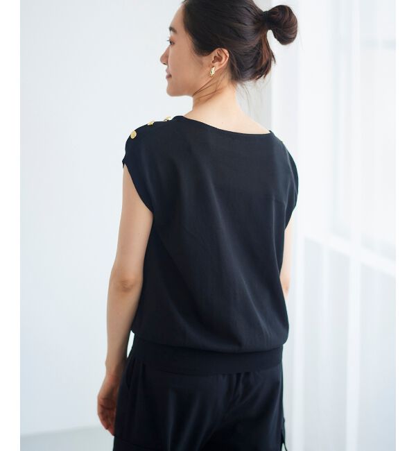 le.coeur blanc「ショルダーボタンフレンチニット」|ニット・セーター|