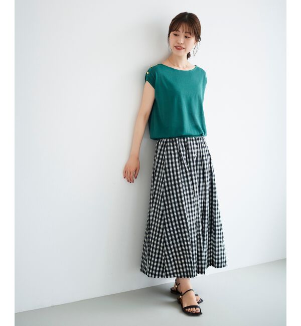 le.coeur blanc「ショルダーボタンフレンチニット」|ニット・セーター|